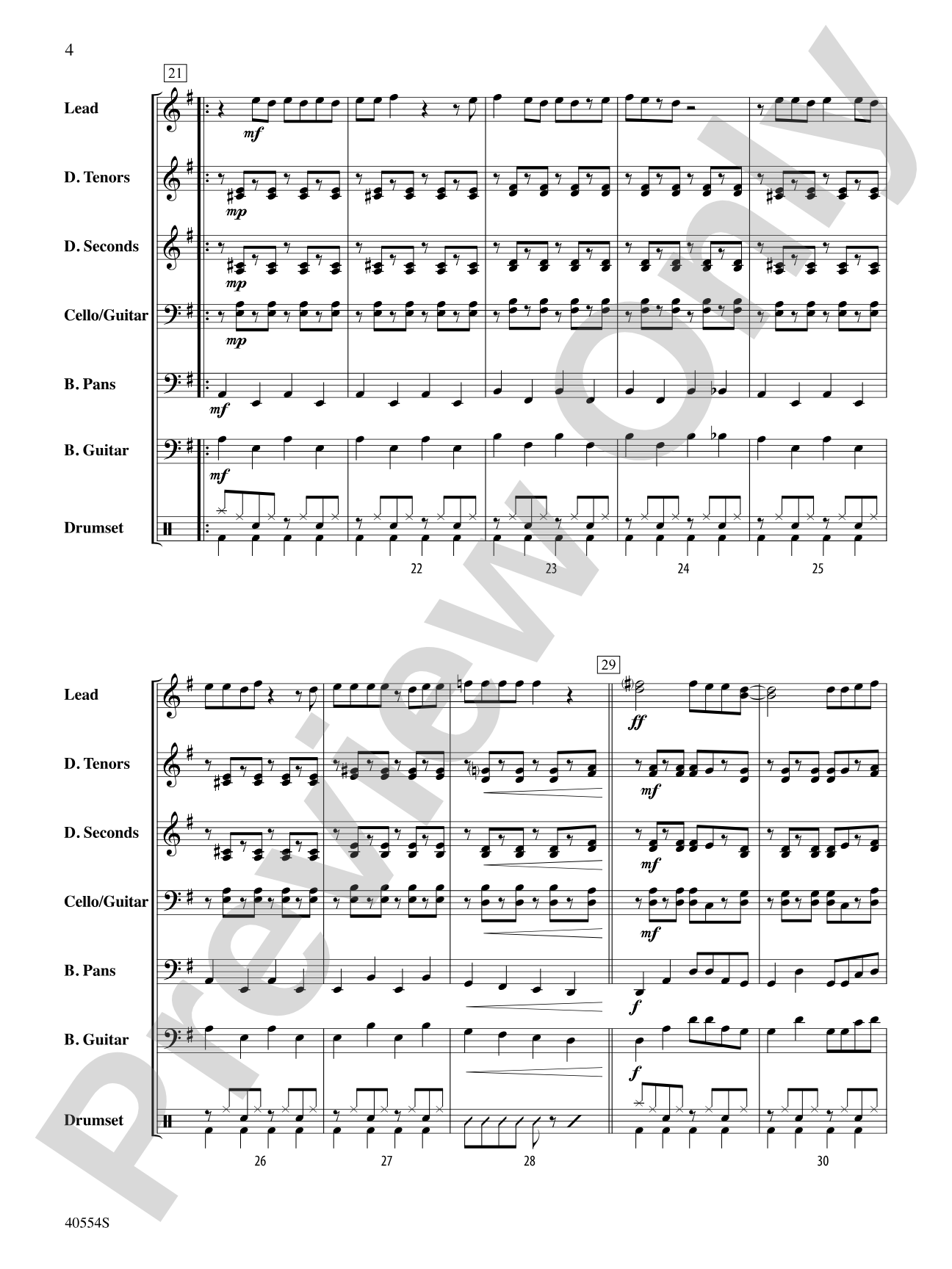 Bang the Drum All Day: Steel Drum Conductor Score & Parts