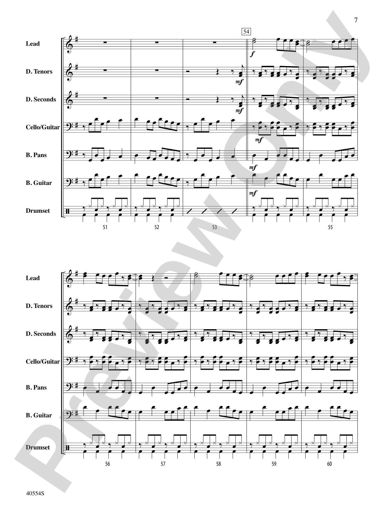 Bang the Drum All Day: Steel Drum Conductor Score & Parts