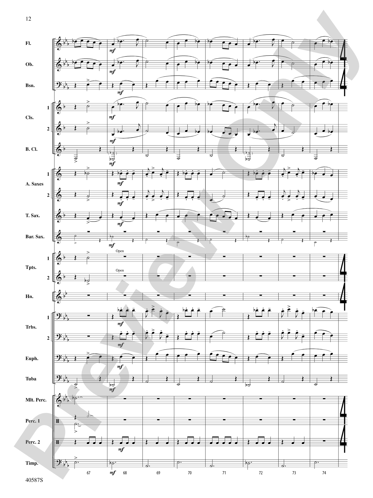Rondo Picoso: Concert Band Conductor Score & Parts