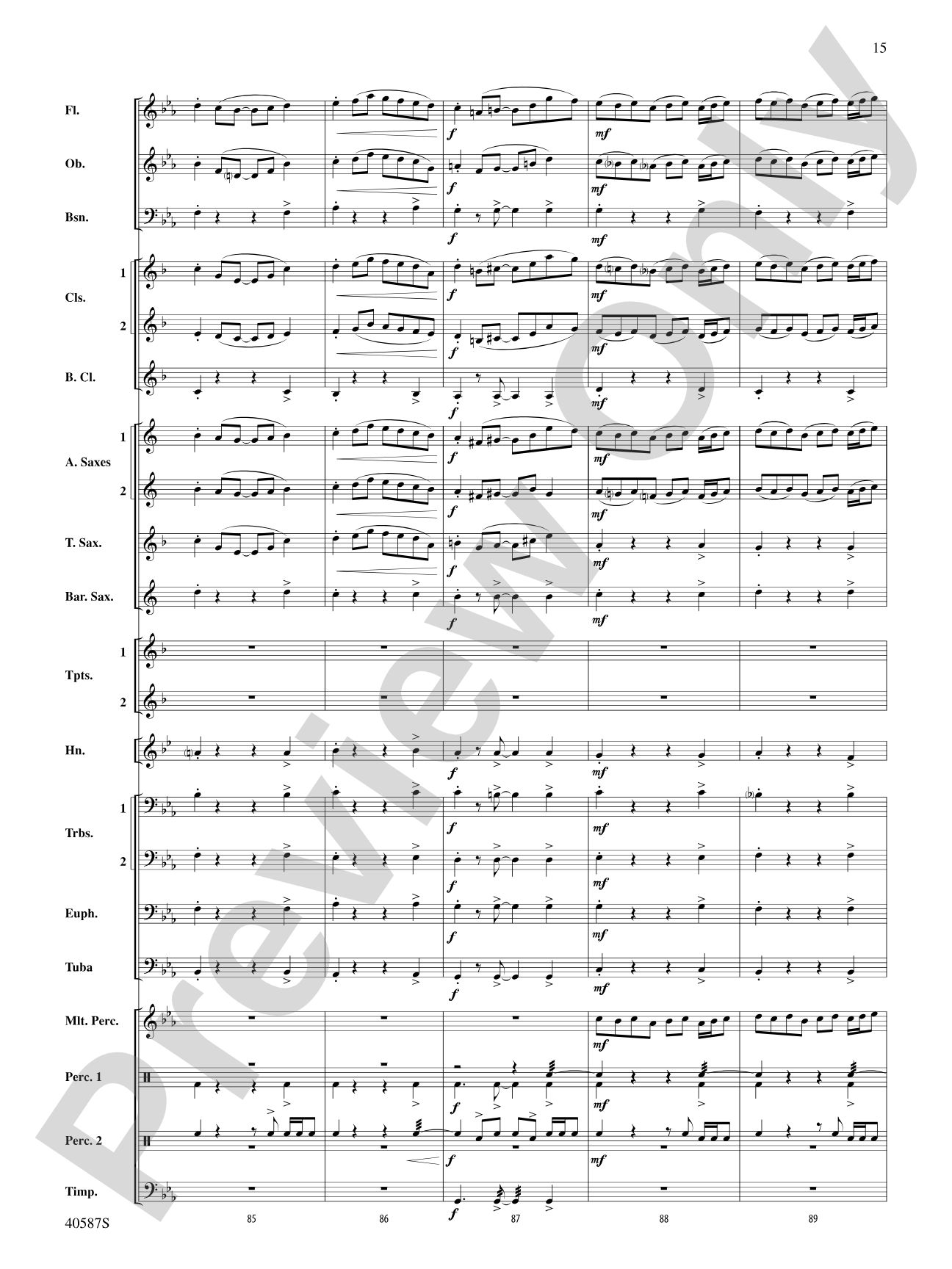 Rondo Picoso: Concert Band Conductor Score & Parts