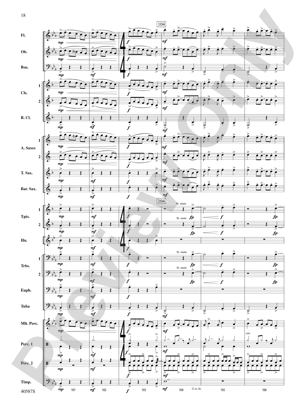 Rondo Picoso: Concert Band Conductor Score & Parts
