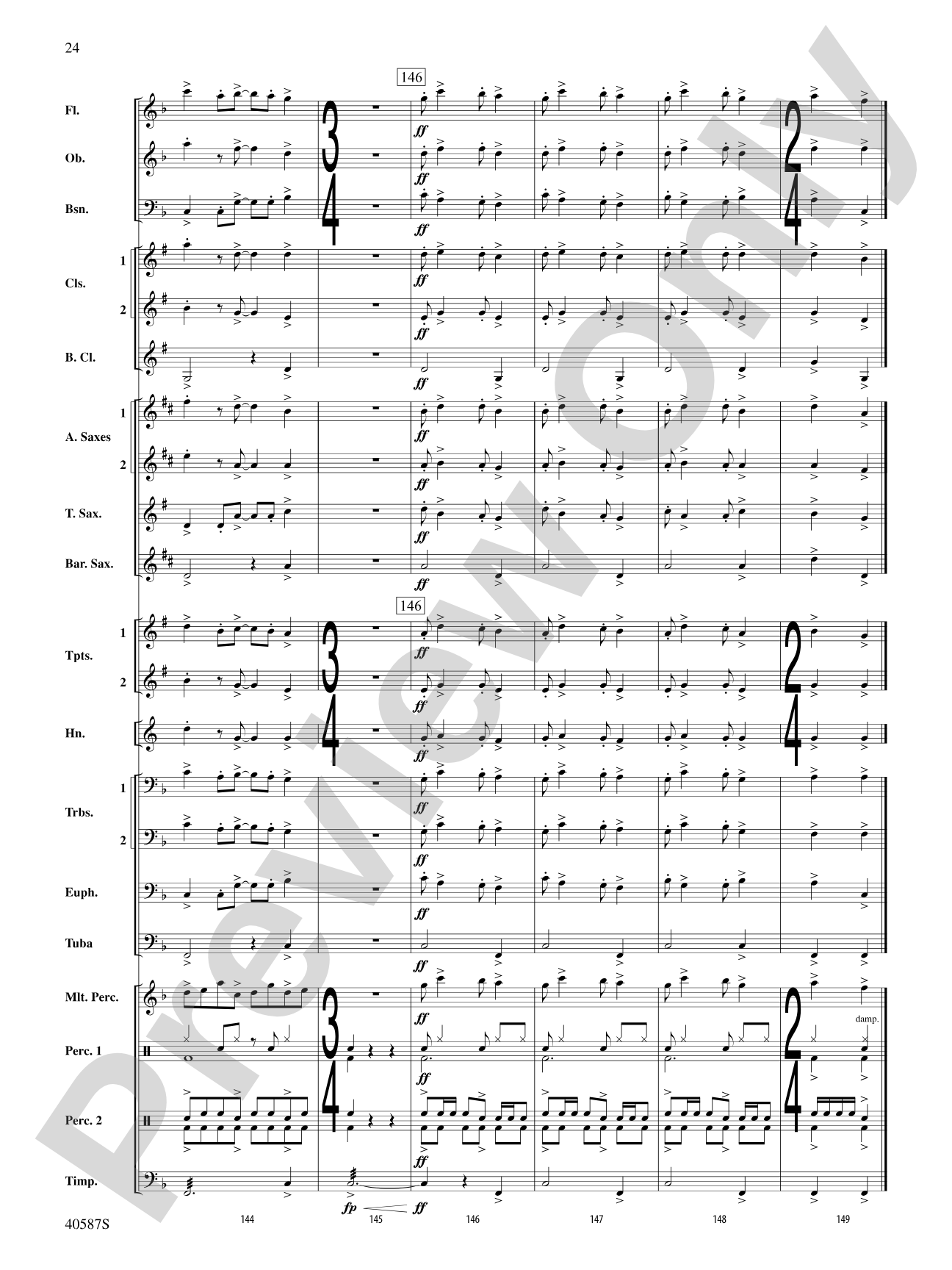 Rondo Picoso: Concert Band Conductor Score & Parts