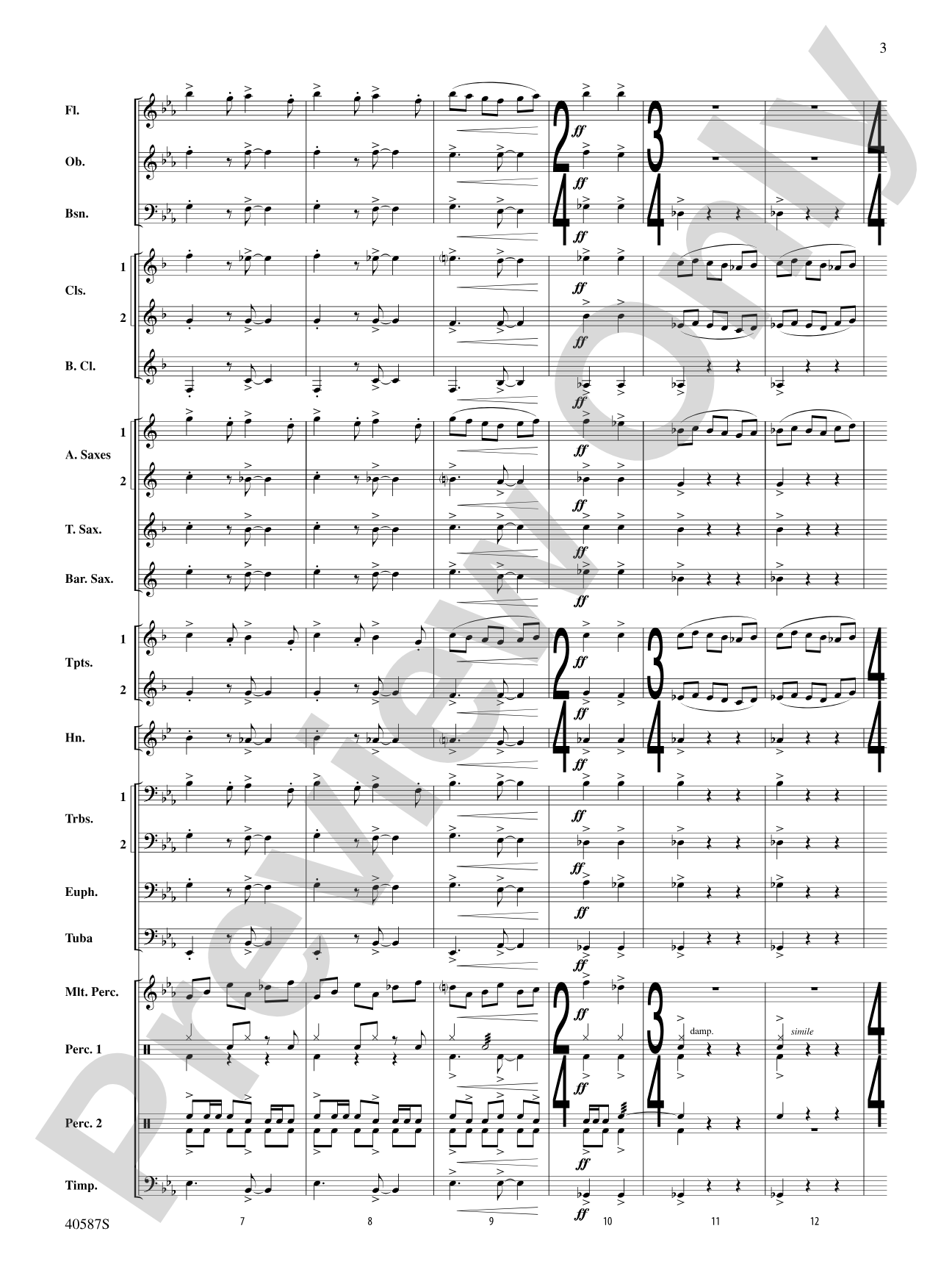 Rondo Picoso: Concert Band Conductor Score & Parts