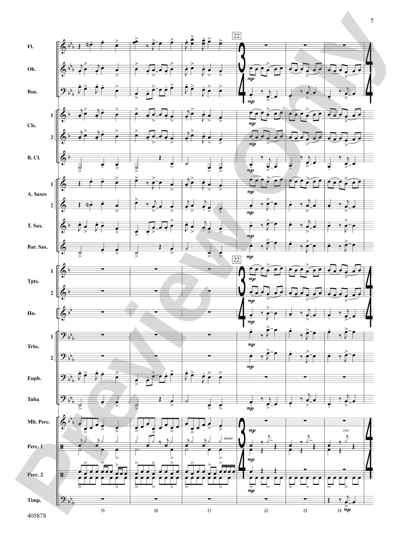 Rondo Picoso: Concert Band Conductor Score & Parts