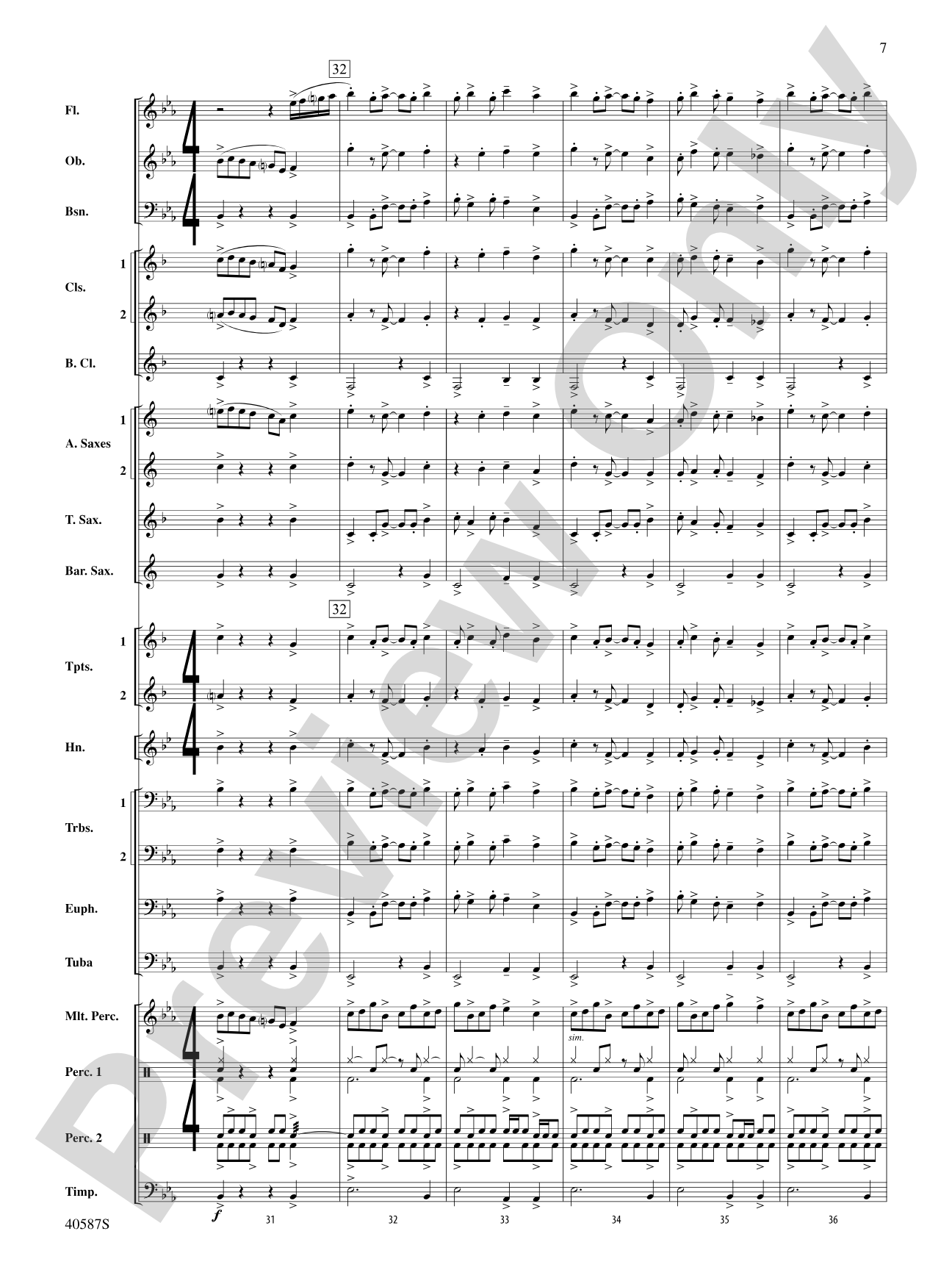 Rondo Picoso: Concert Band Conductor Score & Parts