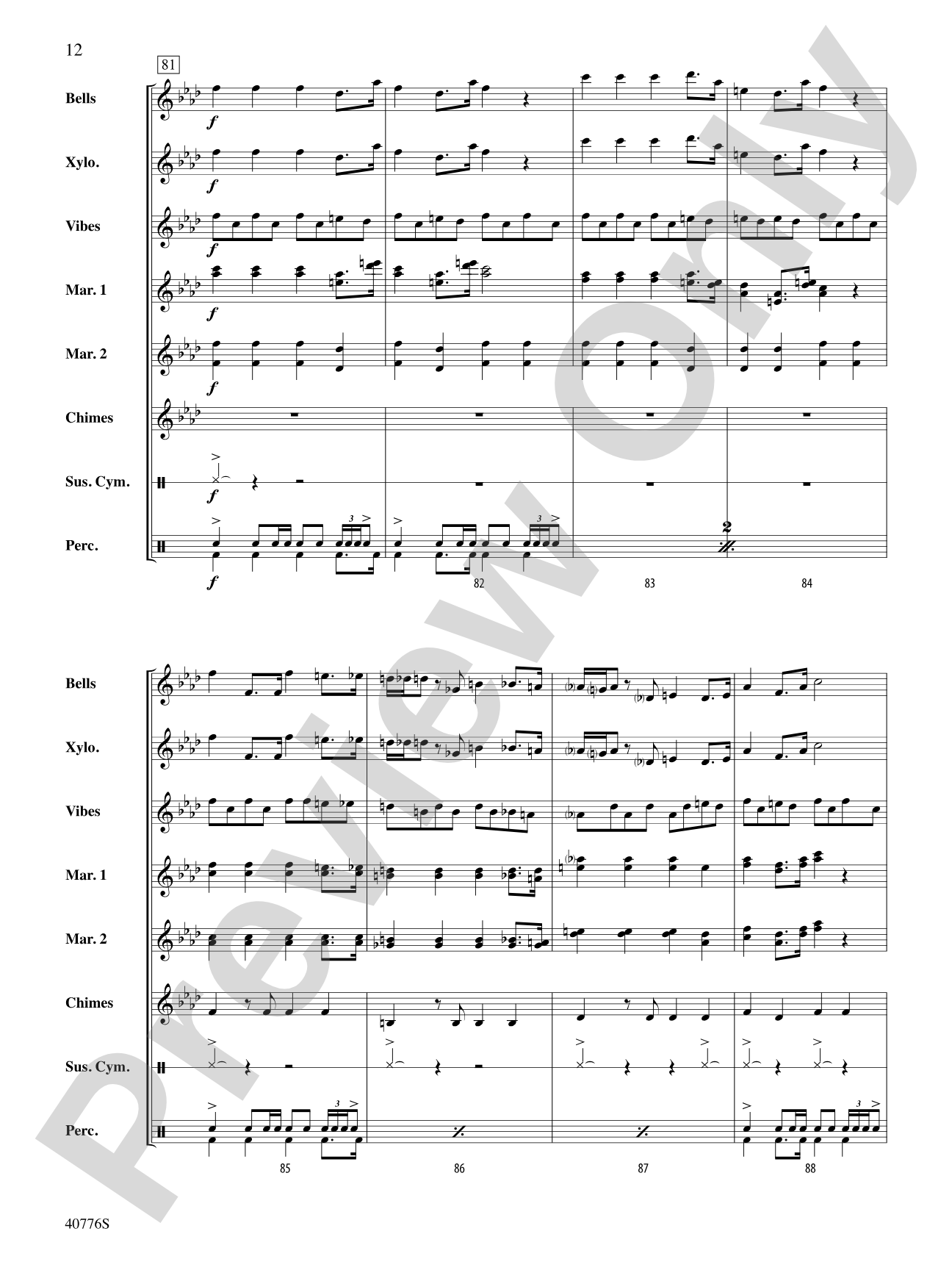 Star Wars Medley: Percussion Ensemble Conductor Score & Parts