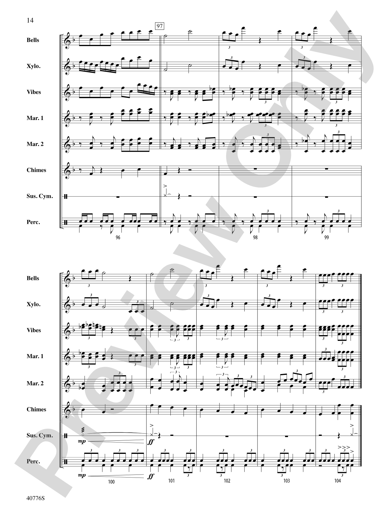 Star Wars Medley: Percussion Ensemble Conductor Score & Parts