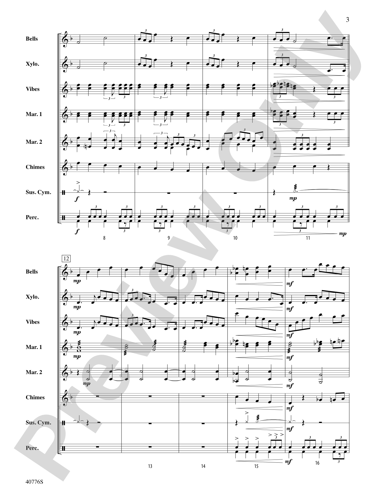 Star Wars Medley: Percussion Ensemble Conductor Score & Parts