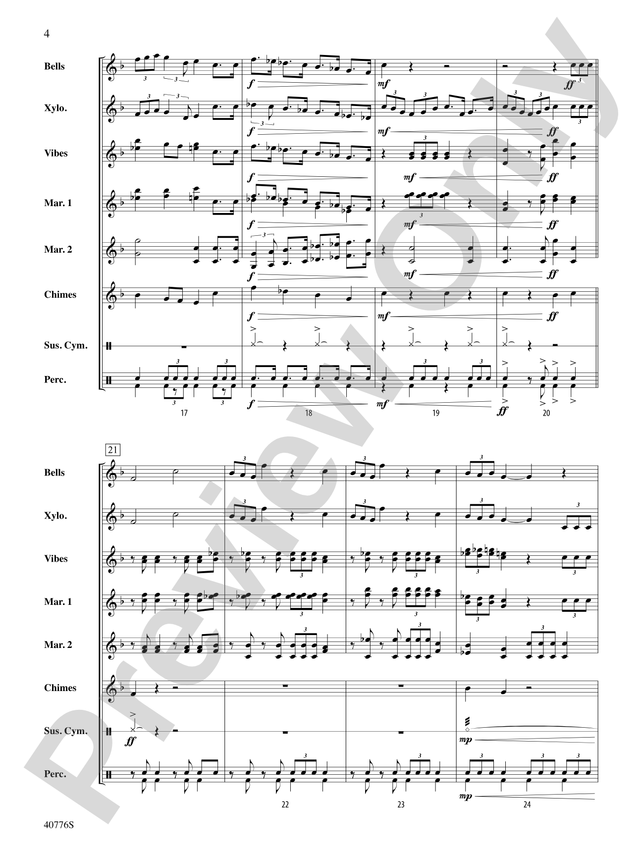 Star Wars Medley: Percussion Ensemble Conductor Score & Parts