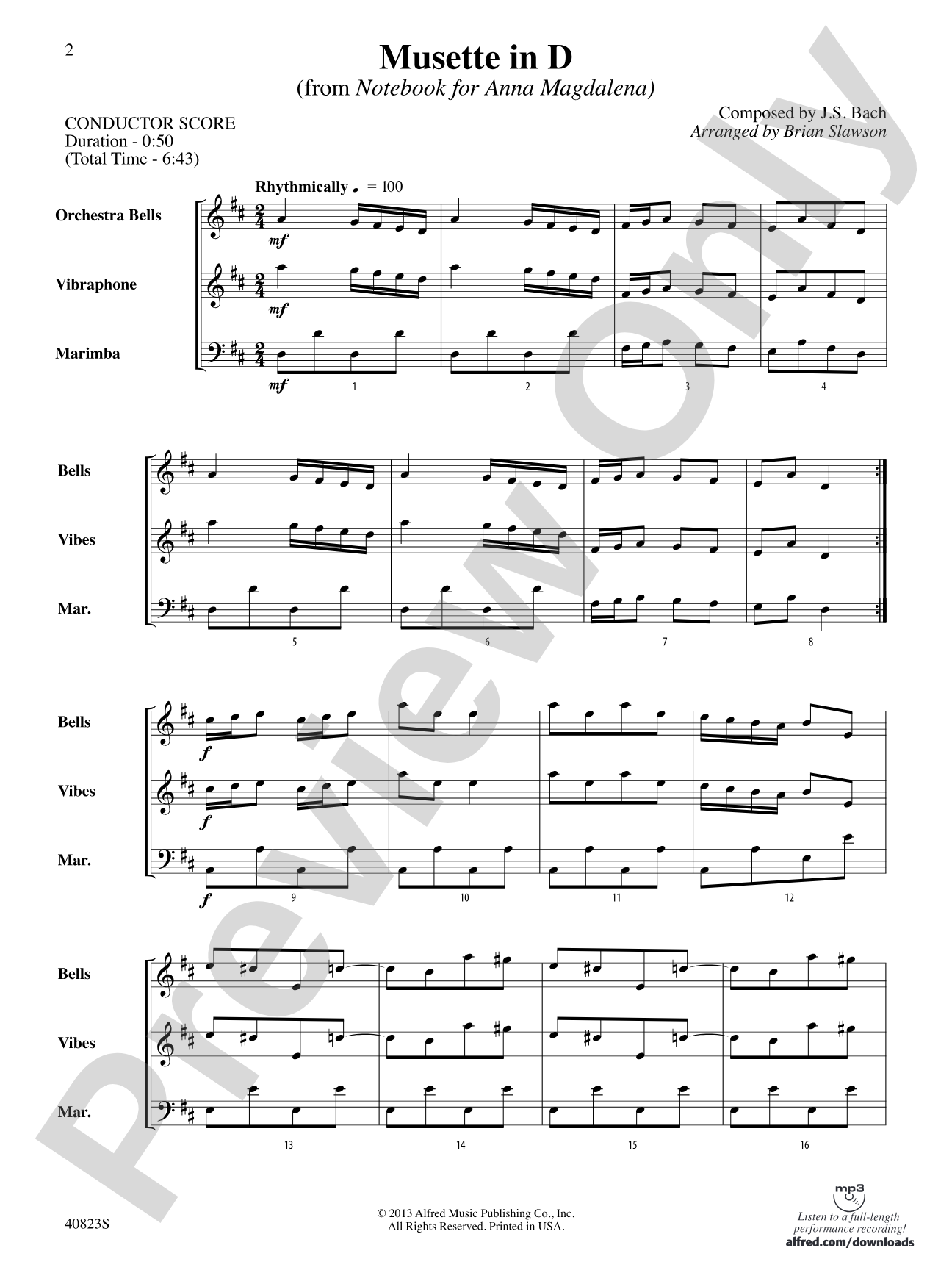 Classic Mallet Trios---Bach: Mallet Instrument Book