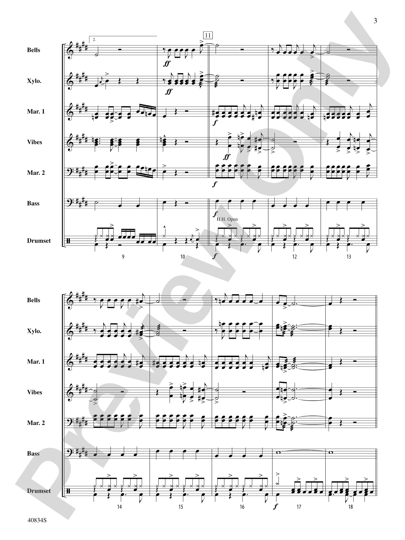 A Beatles Medley: 1963–'64: Percussion Ensemble Conductor Score & Parts