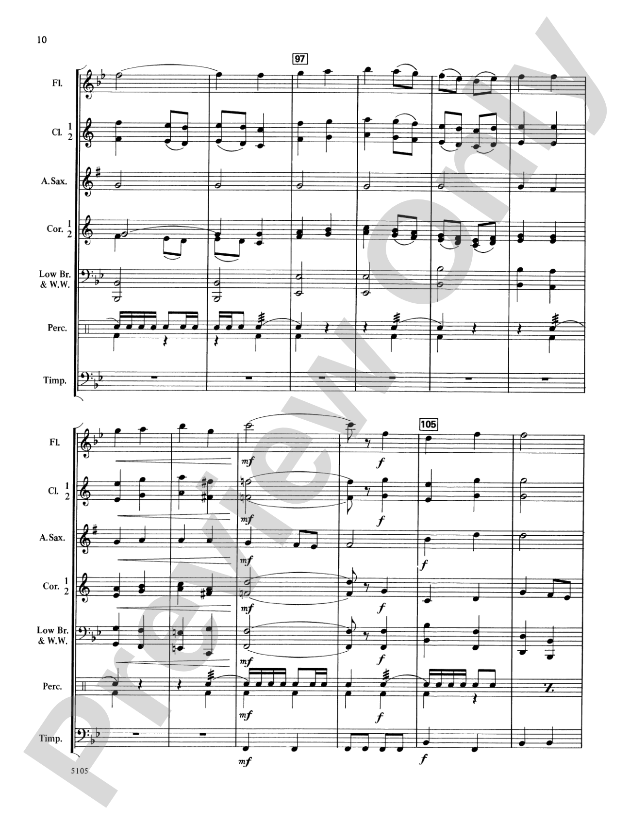 Wildwind Overture: Concert Band Conductor Score & Parts