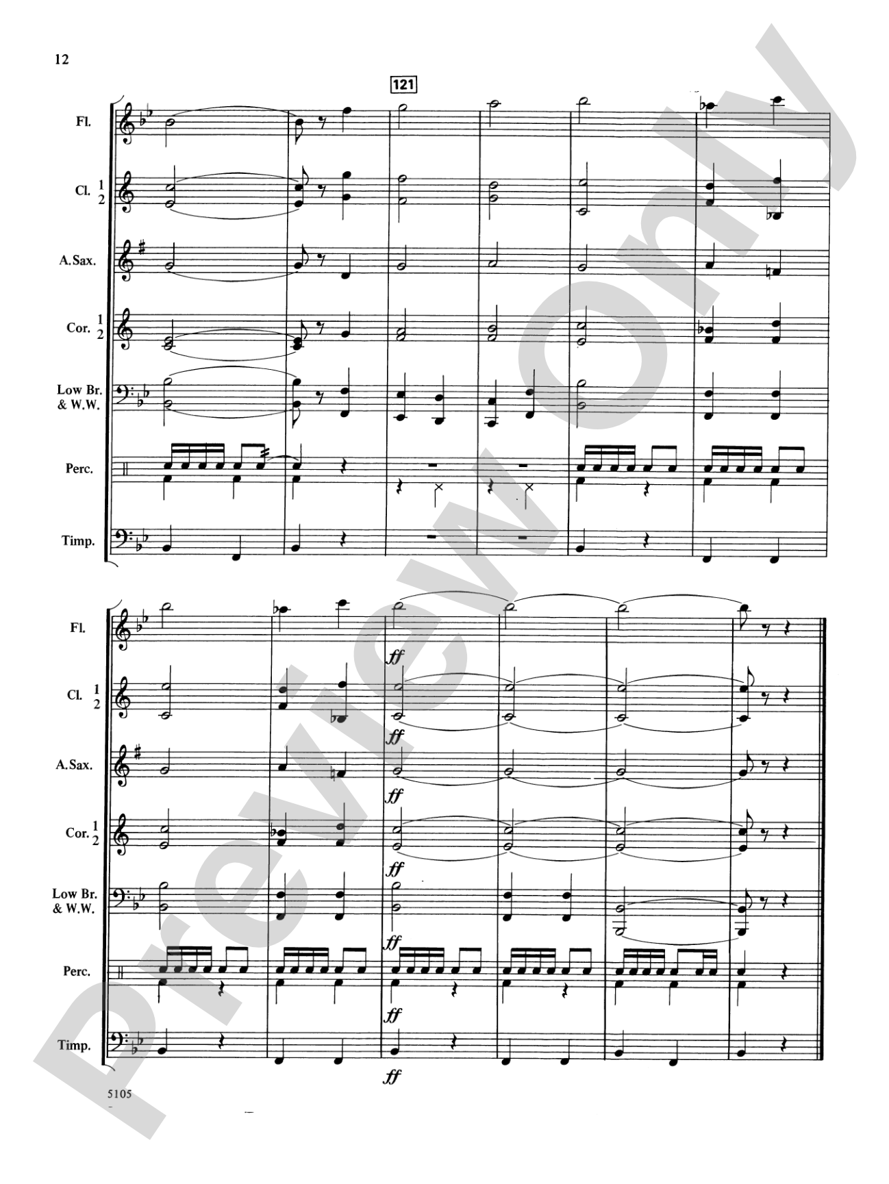 Wildwind Overture: Concert Band Conductor Score & Parts