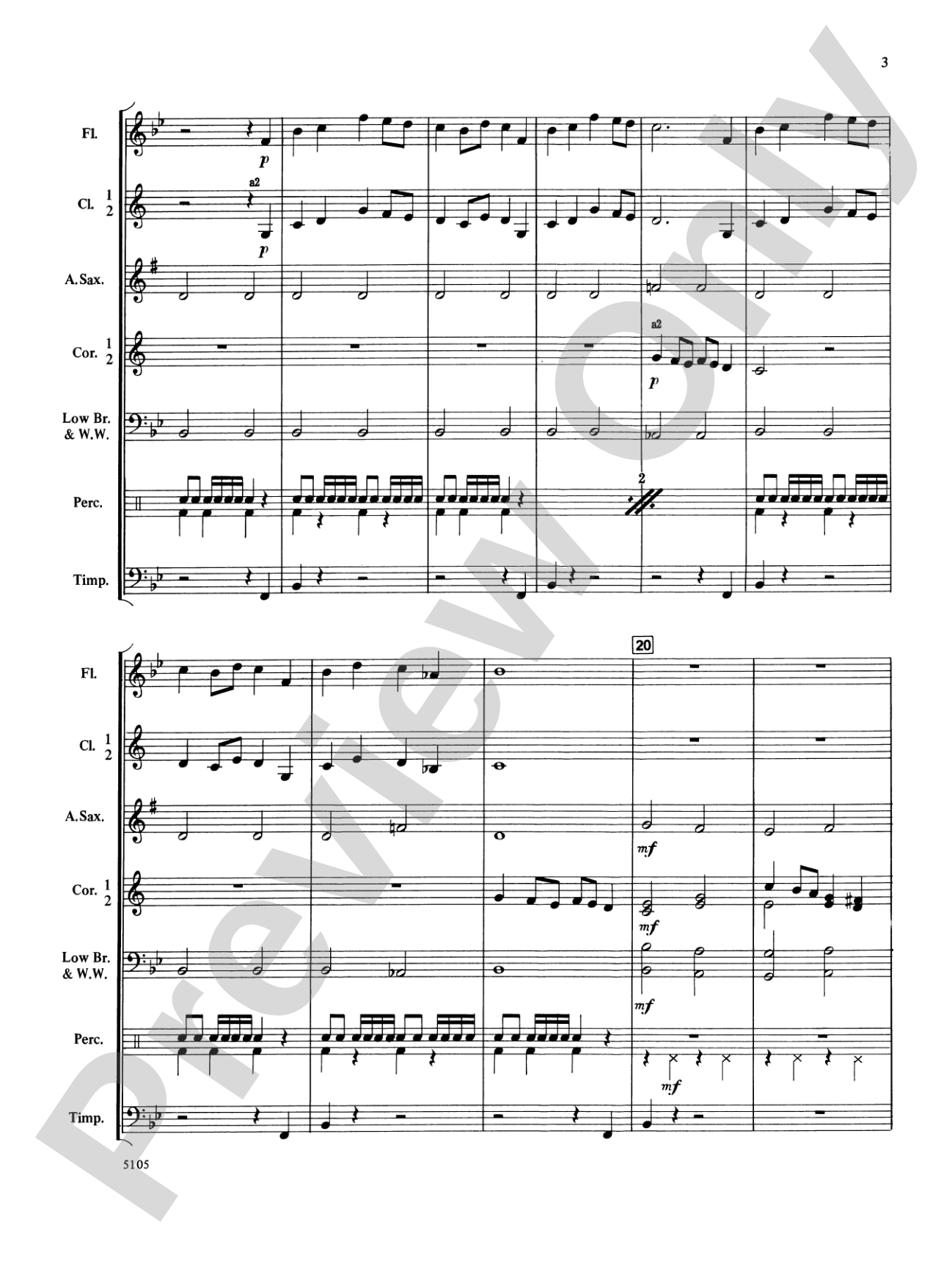 Wildwind Overture: Concert Band Conductor Score & Parts