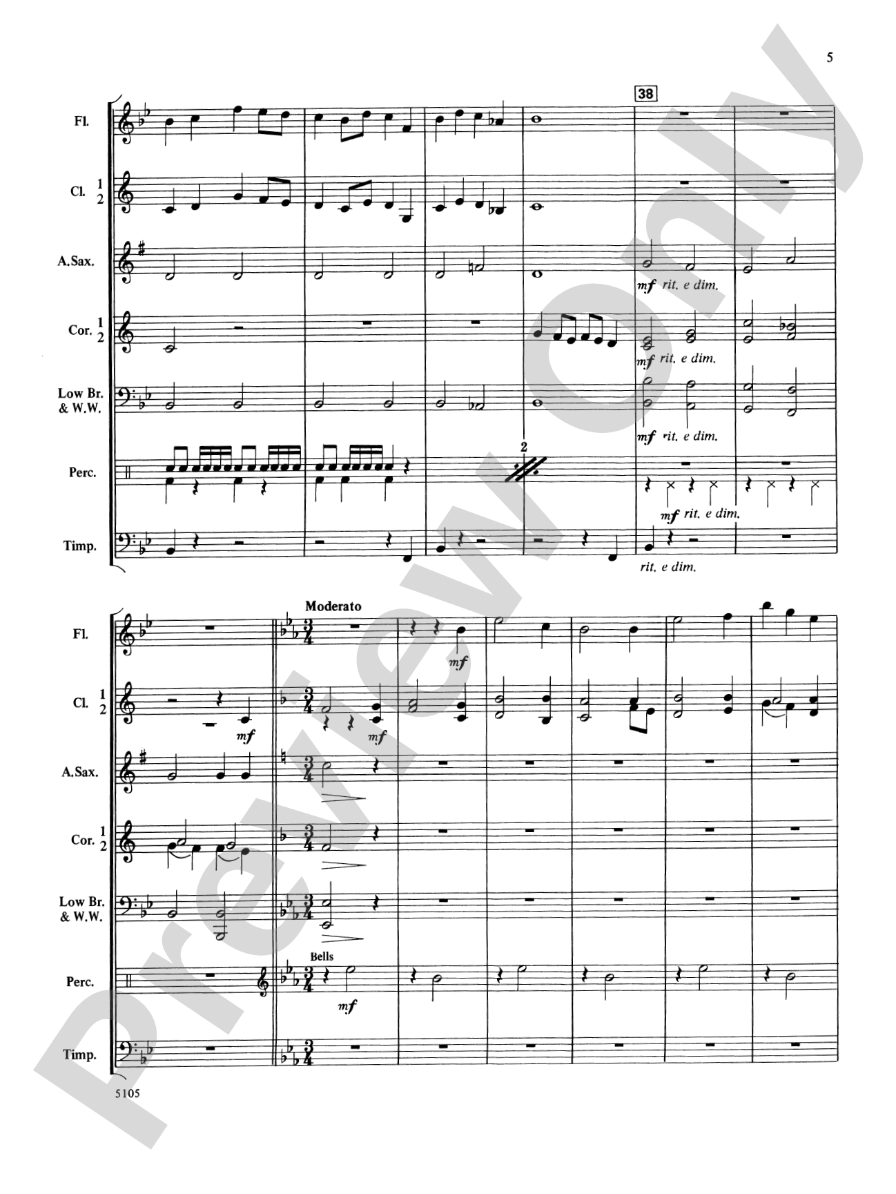 Wildwind Overture: Concert Band Conductor Score & Parts