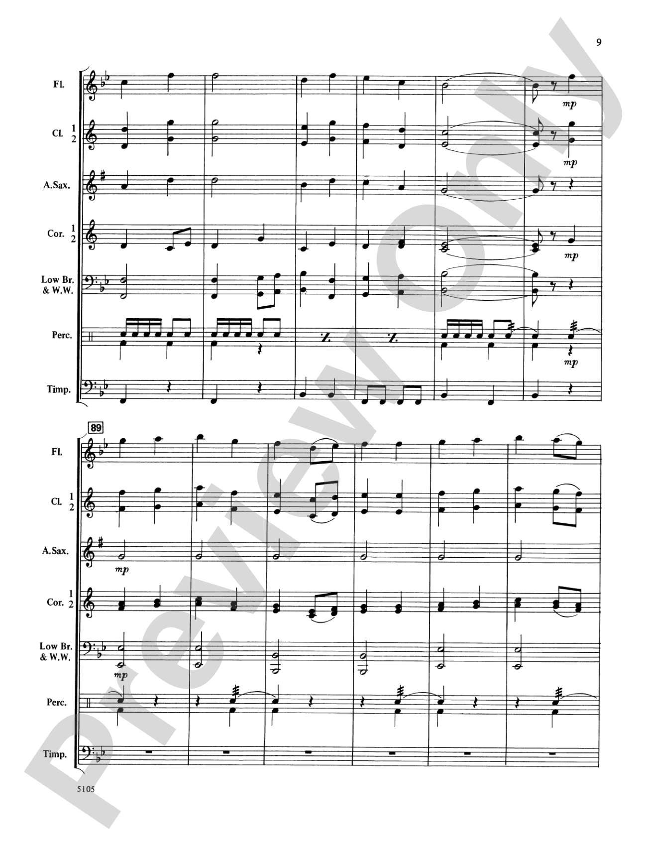 Wildwind Overture: Concert Band Conductor Score & Parts