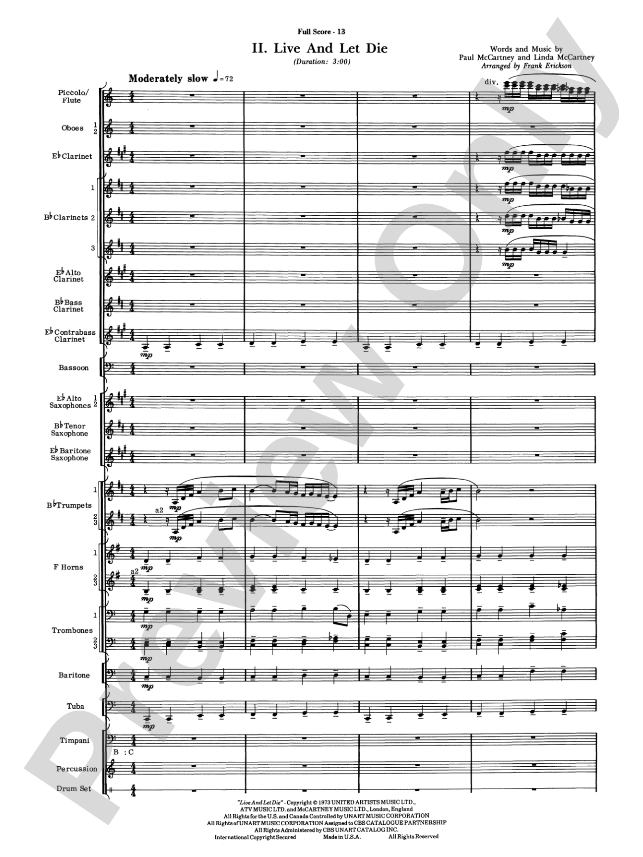 James Bond Suite (Medley): Concert Band Conductor Score & Parts