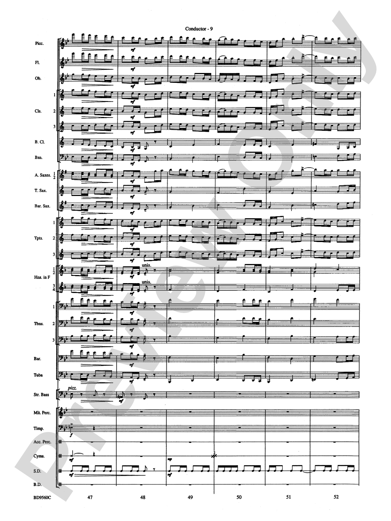 Waterdance: Concert Band Conductor Score & Parts