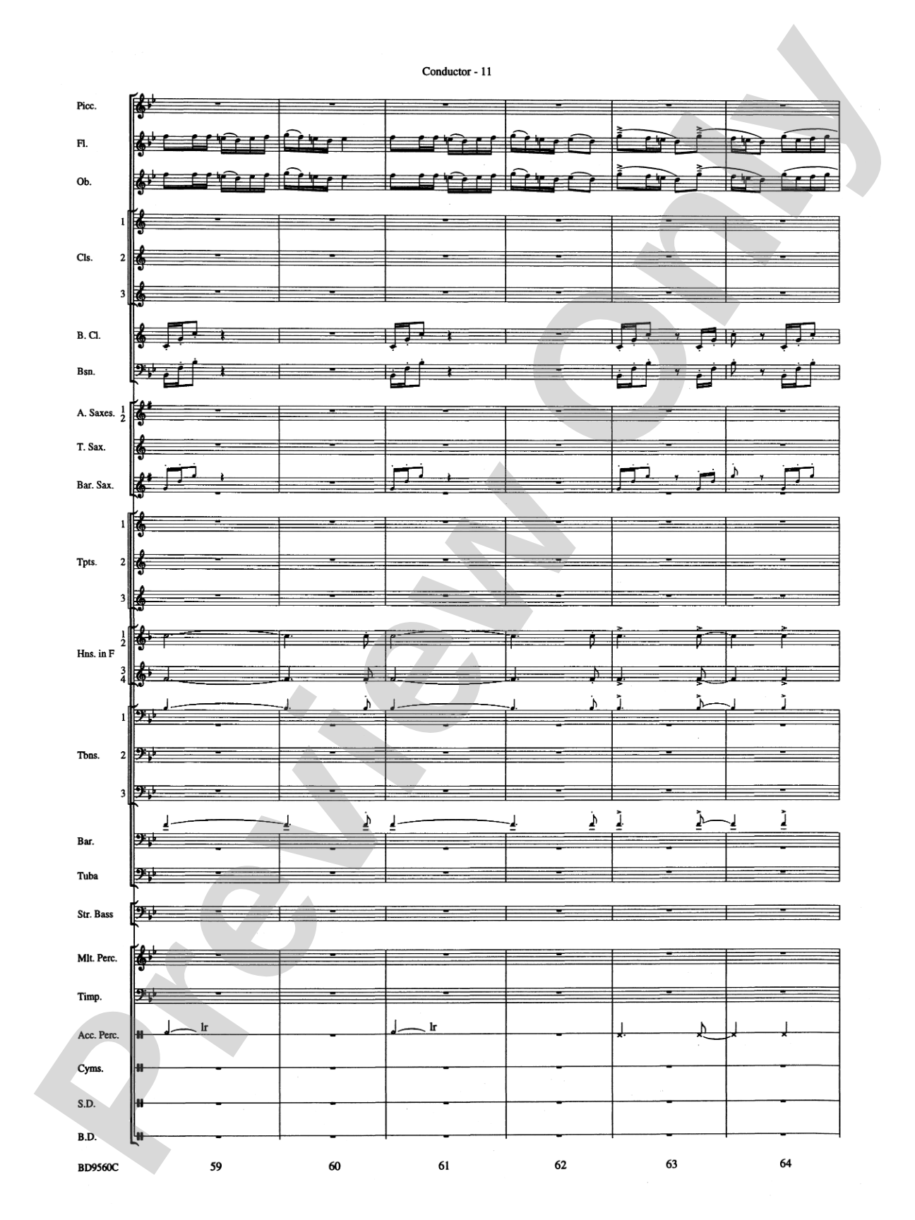 Waterdance: Concert Band Conductor Score & Parts