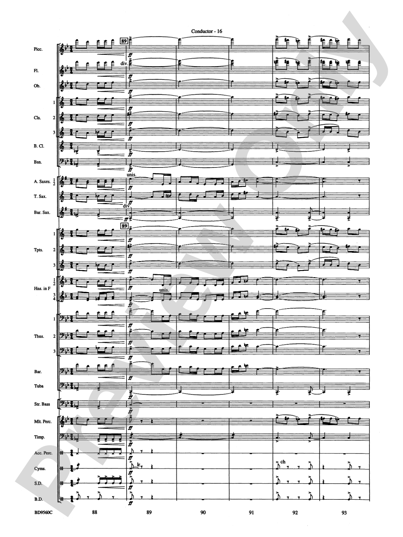 Waterdance: Concert Band Conductor Score & Parts