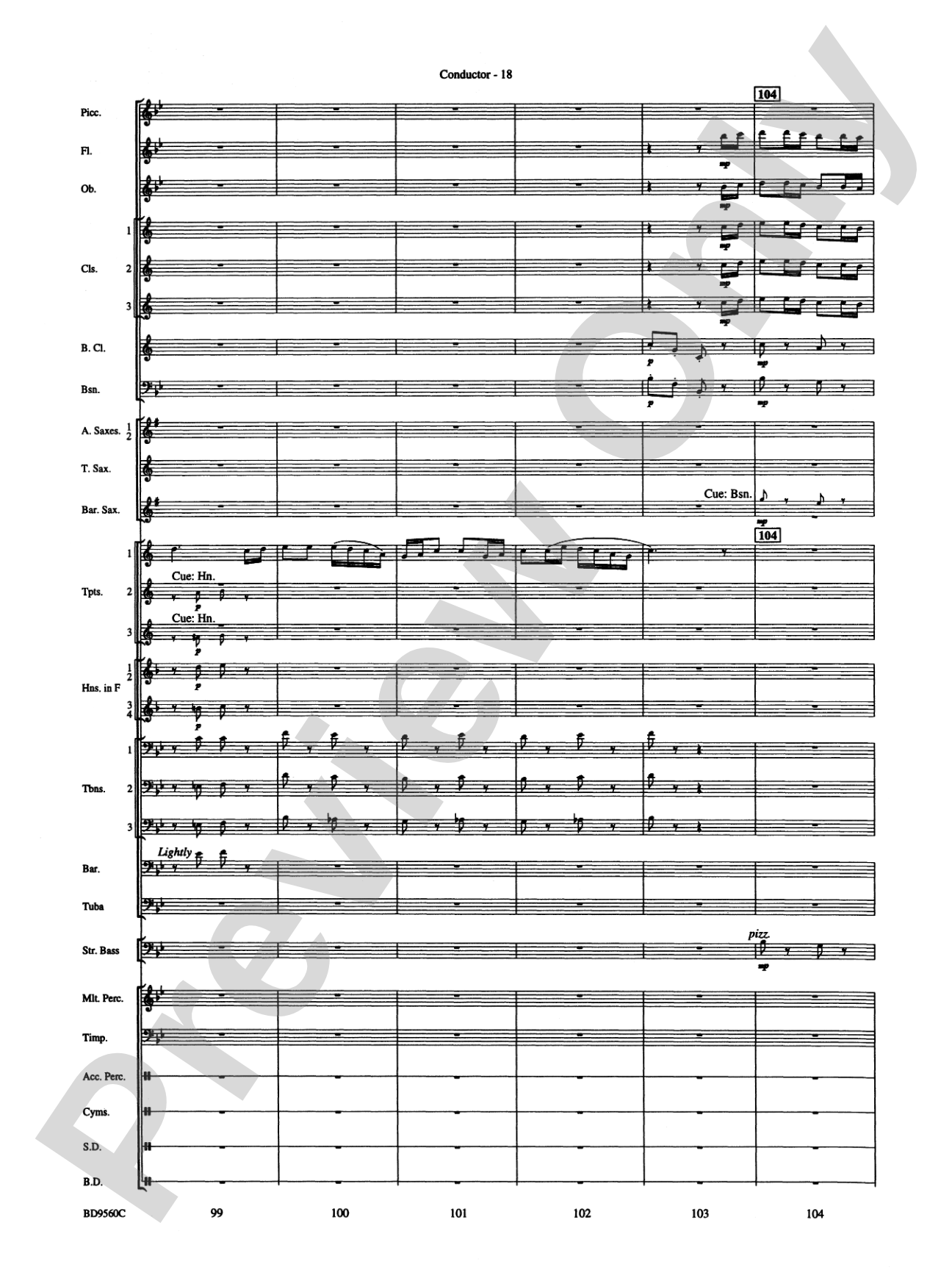 Waterdance: Concert Band Conductor Score & Parts