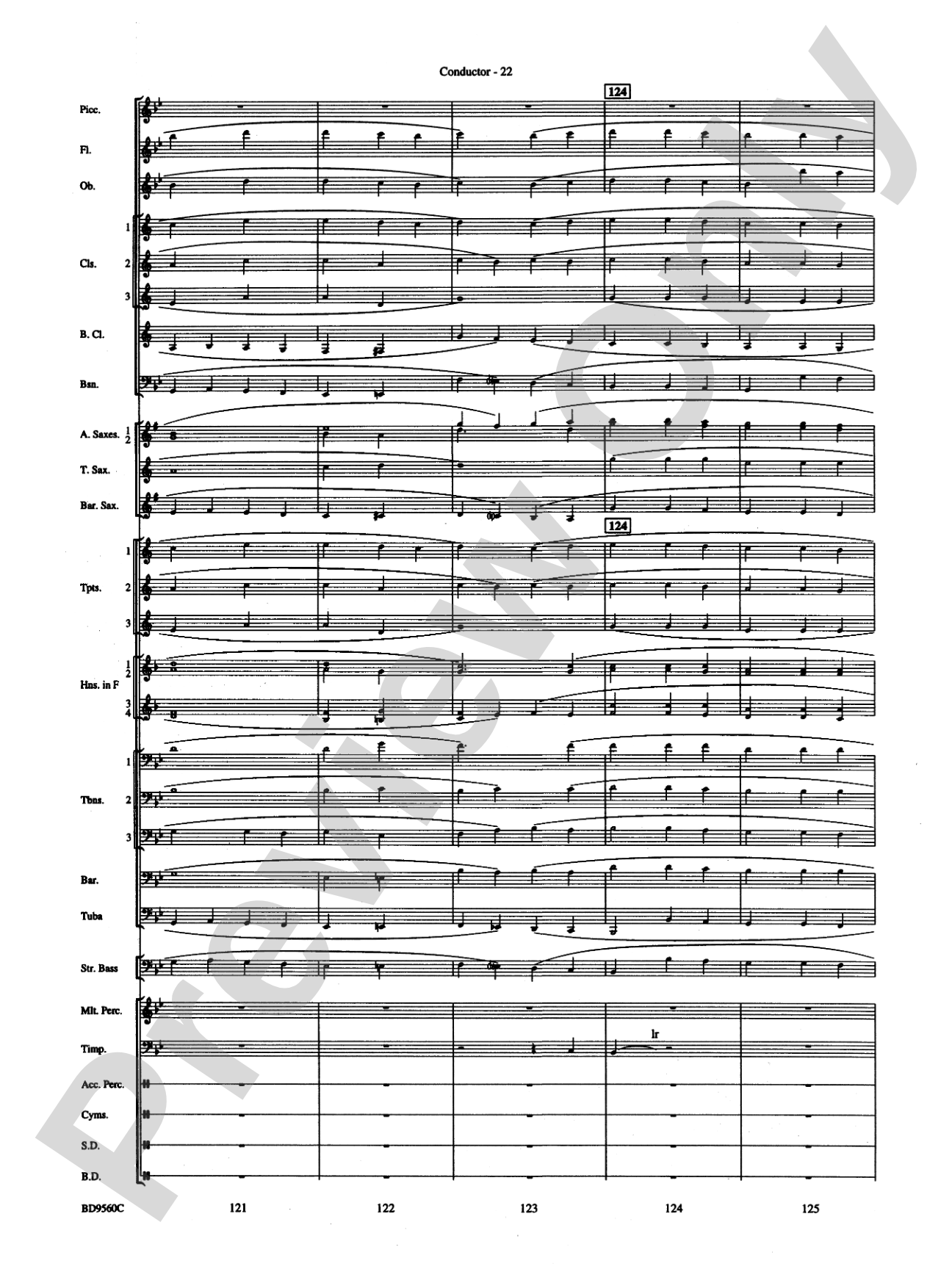 Waterdance: Concert Band Conductor Score & Parts