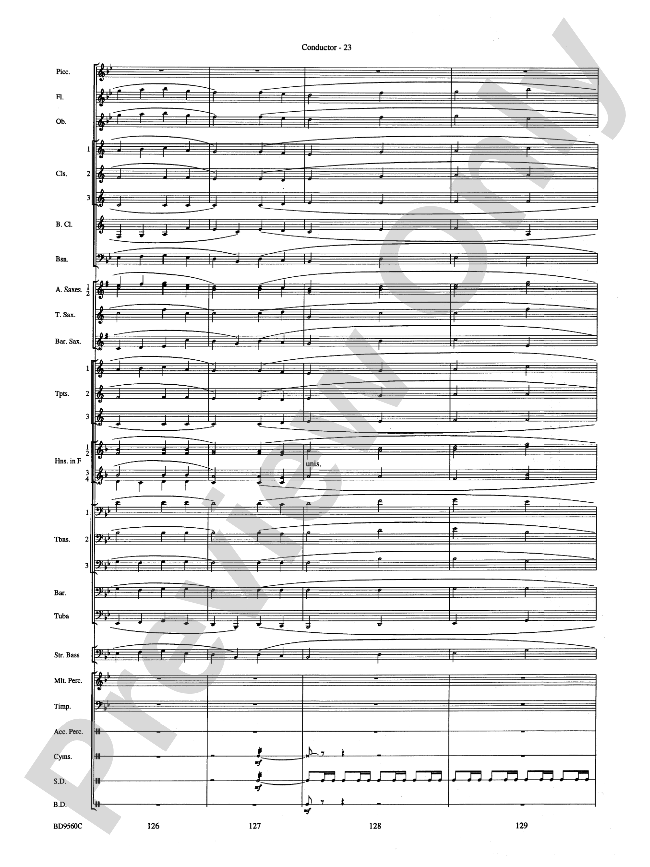 Waterdance: Concert Band Conductor Score & Parts