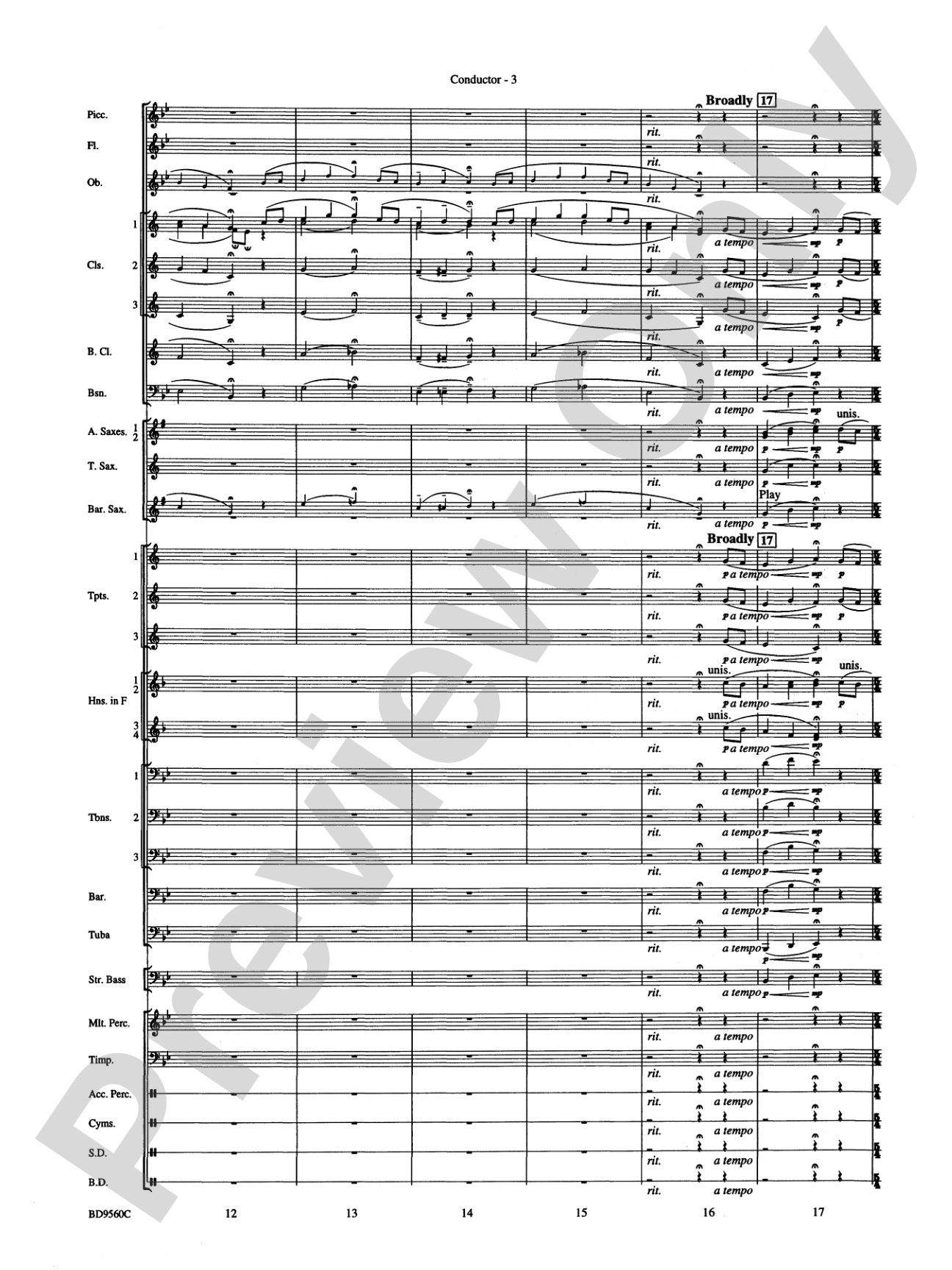 Waterdance: Concert Band Conductor Score & Parts