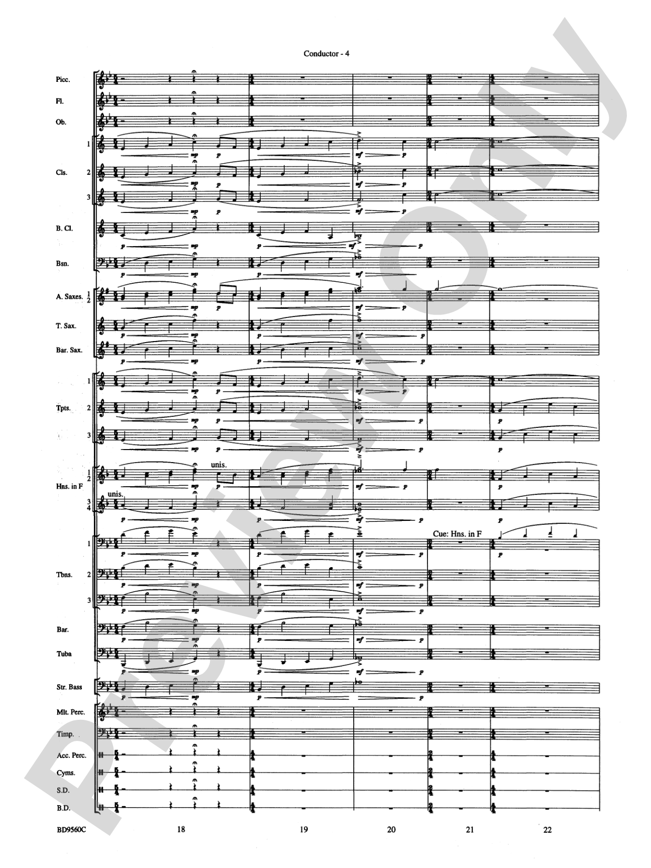 Waterdance: Concert Band Conductor Score & Parts