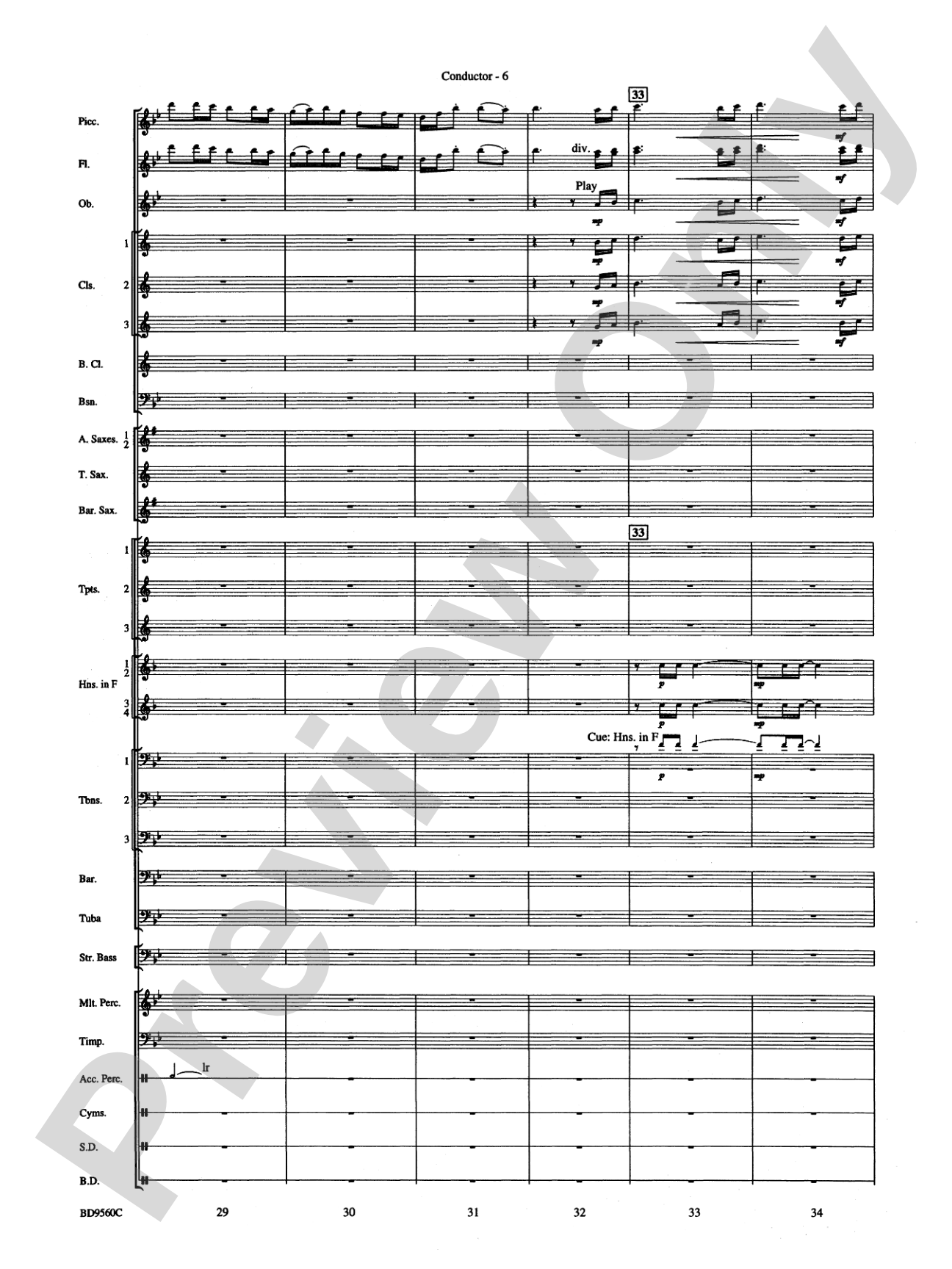 Waterdance: Concert Band Conductor Score & Parts