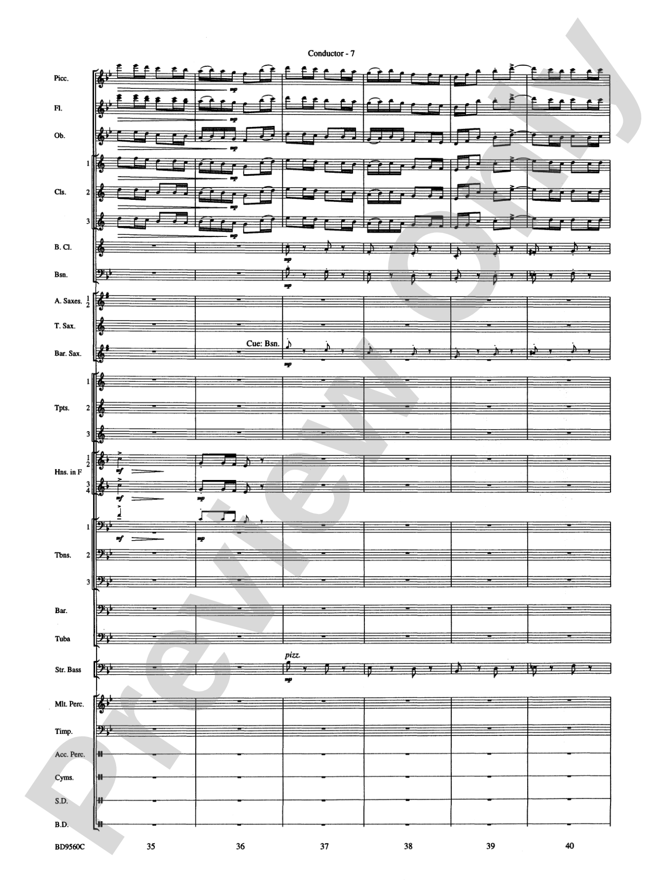 Waterdance: Concert Band Conductor Score & Parts