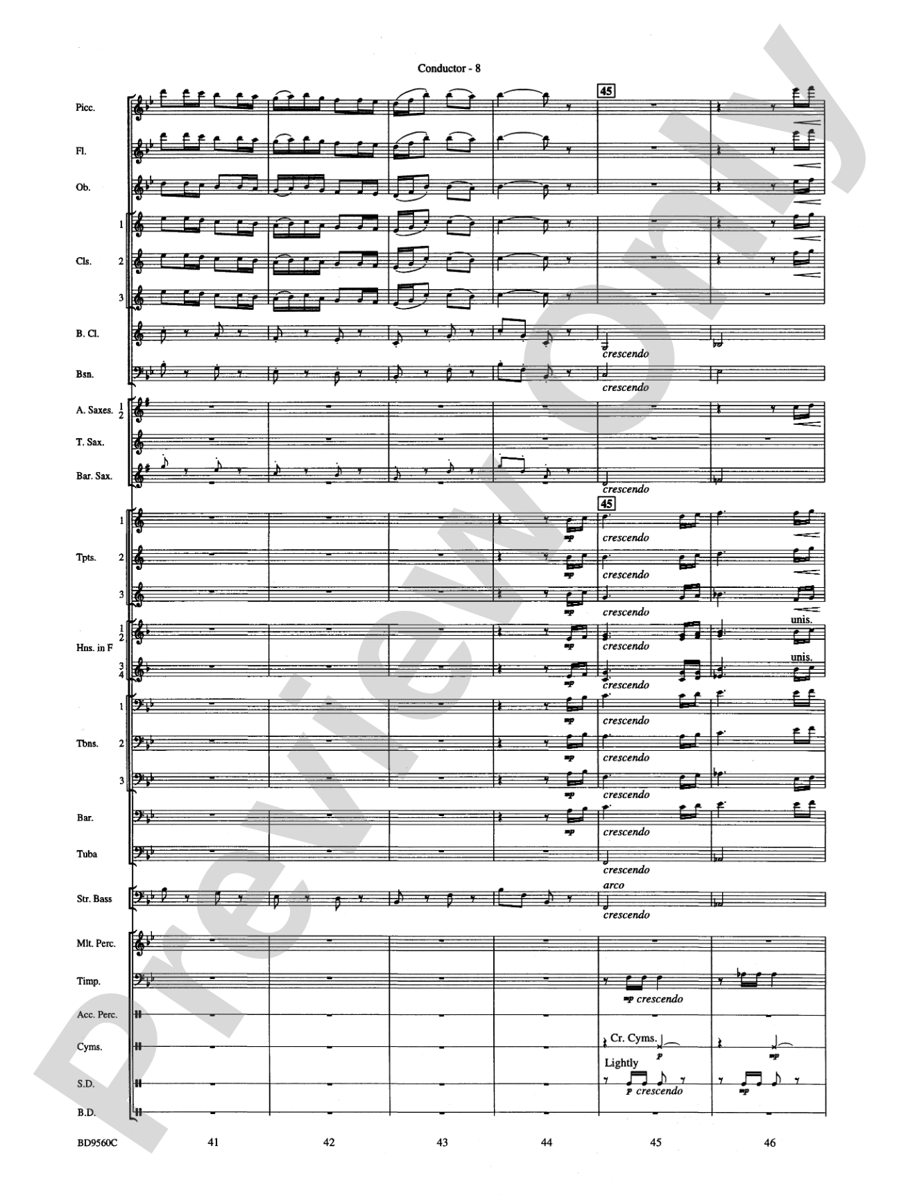 Waterdance: Concert Band Conductor Score & Parts