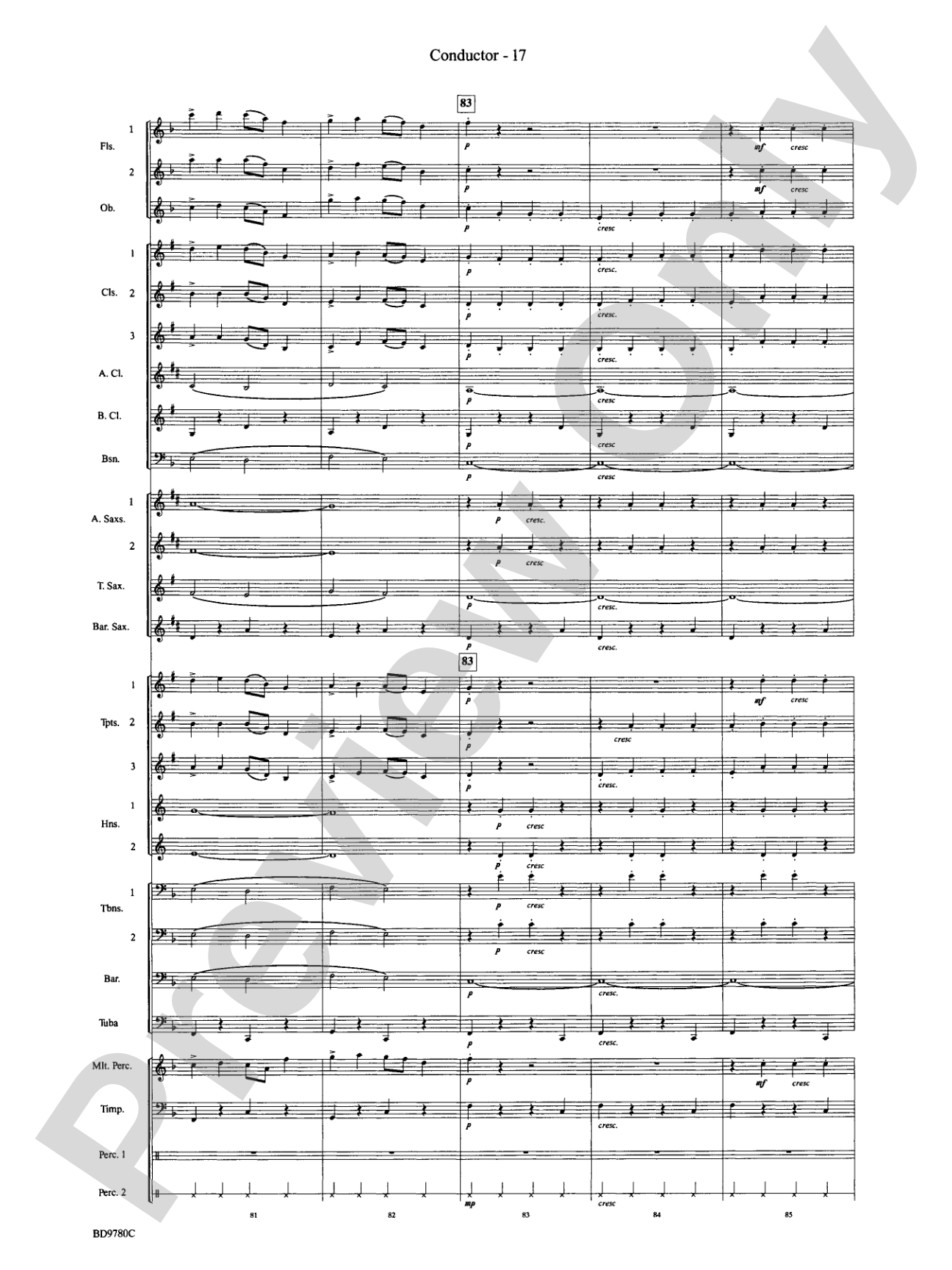 Holiday Cheers: Concert Band Conductor Score & Parts