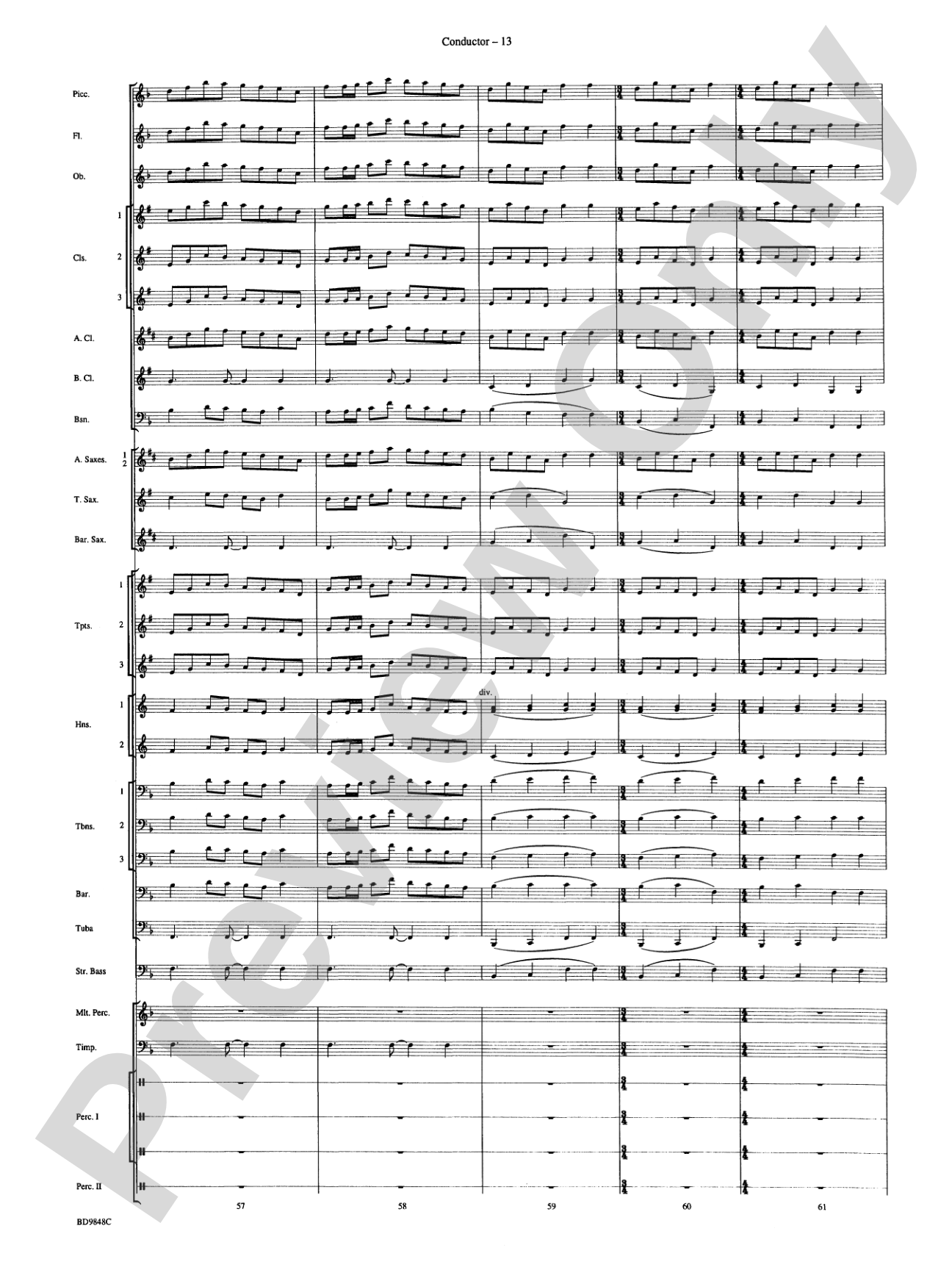 Shivaree: Concert Band Conductor Score & Parts