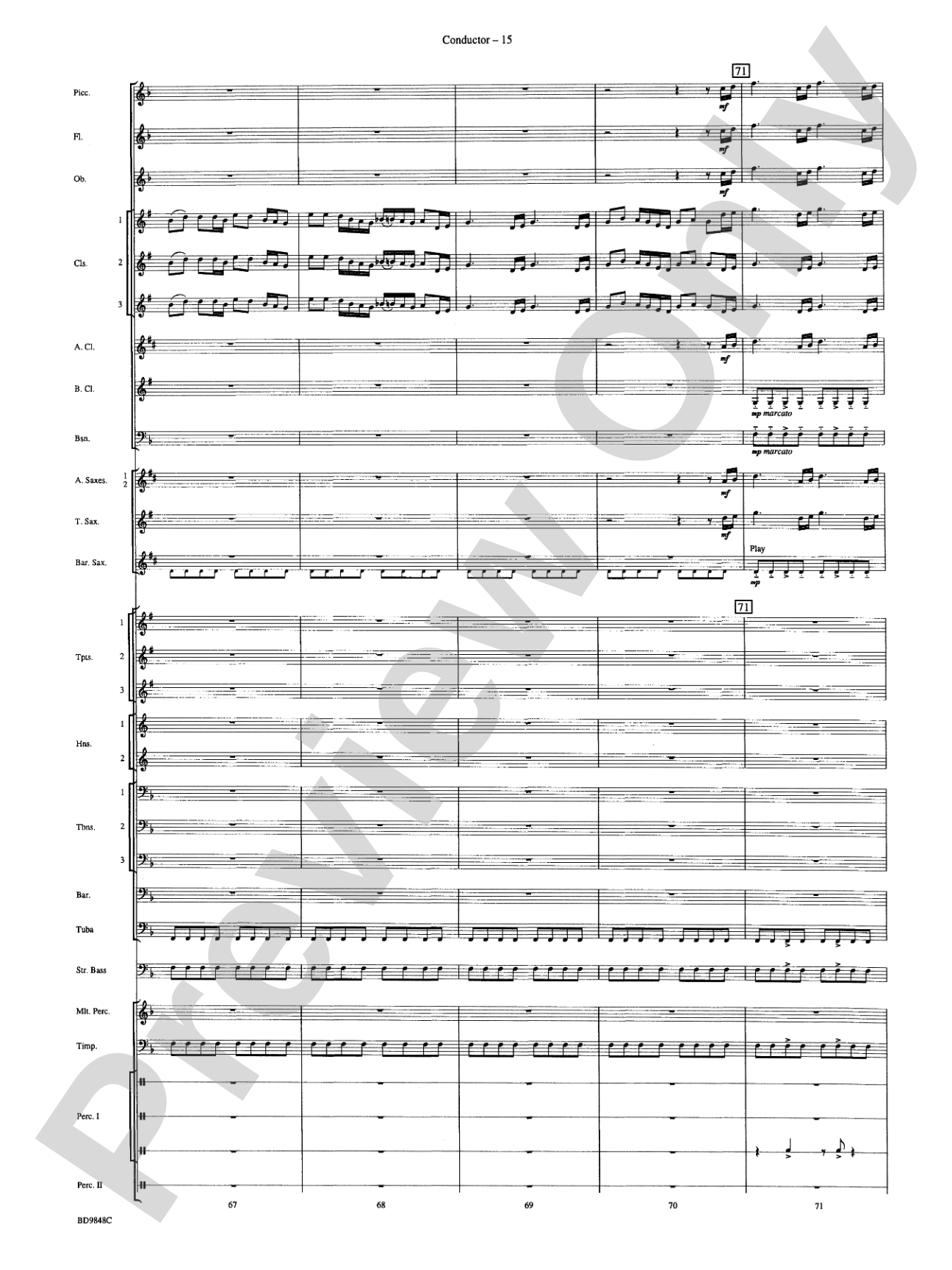 Shivaree: Concert Band Conductor Score & Parts