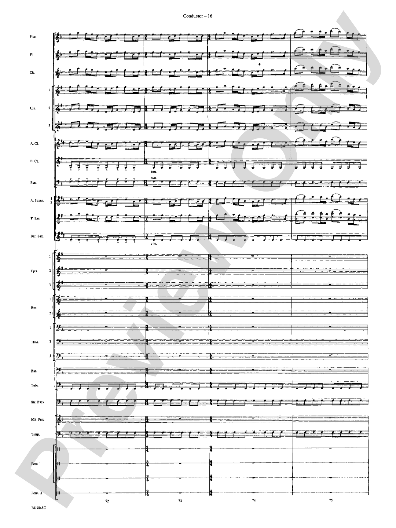Shivaree: Concert Band Conductor Score & Parts