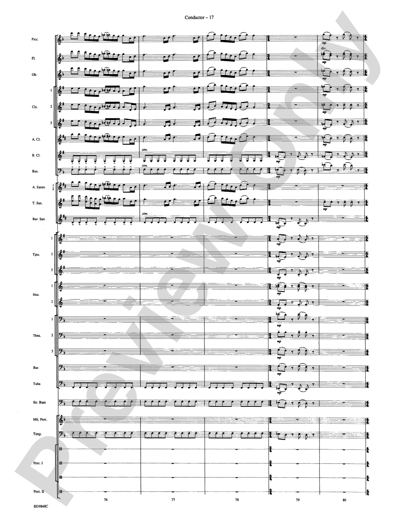 Shivaree: Concert Band Conductor Score & Parts