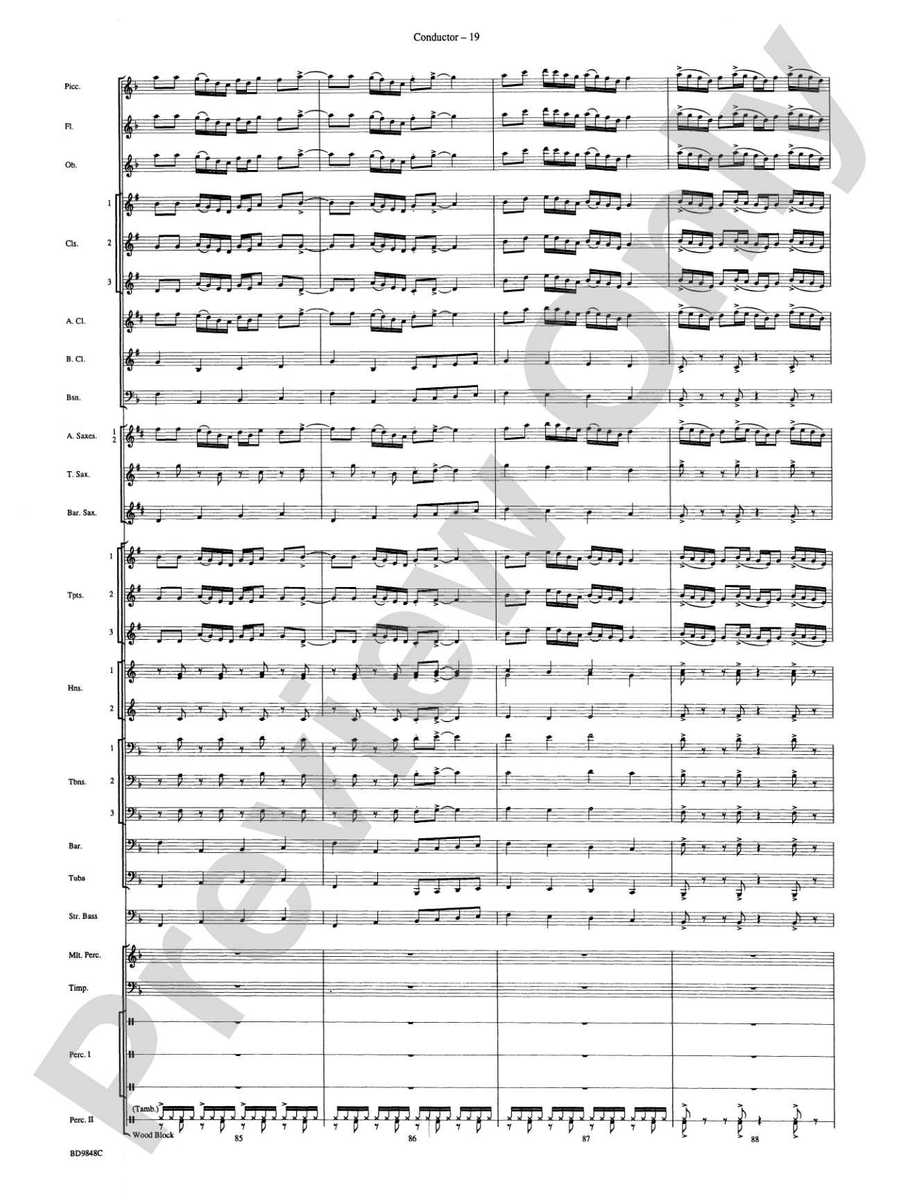 Shivaree: Concert Band Conductor Score & Parts