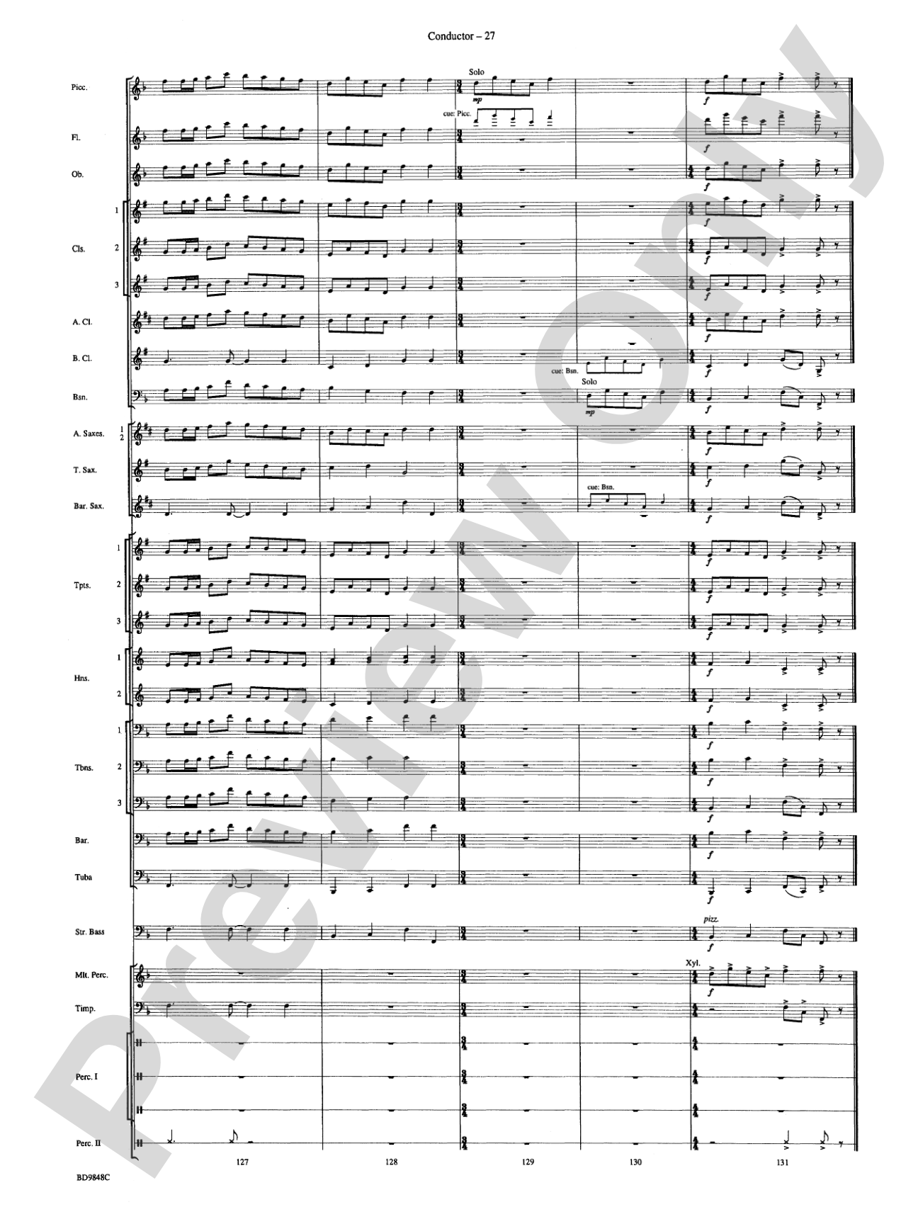 Shivaree: Concert Band Conductor Score & Parts