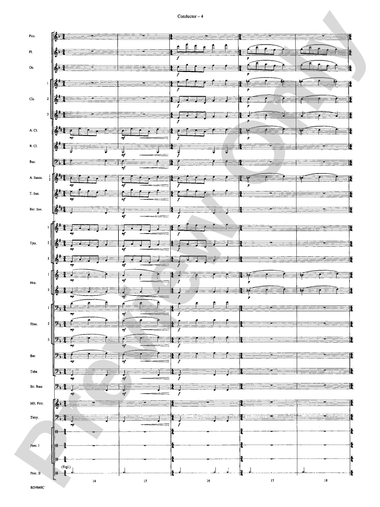 Shivaree: Concert Band Conductor Score & Parts