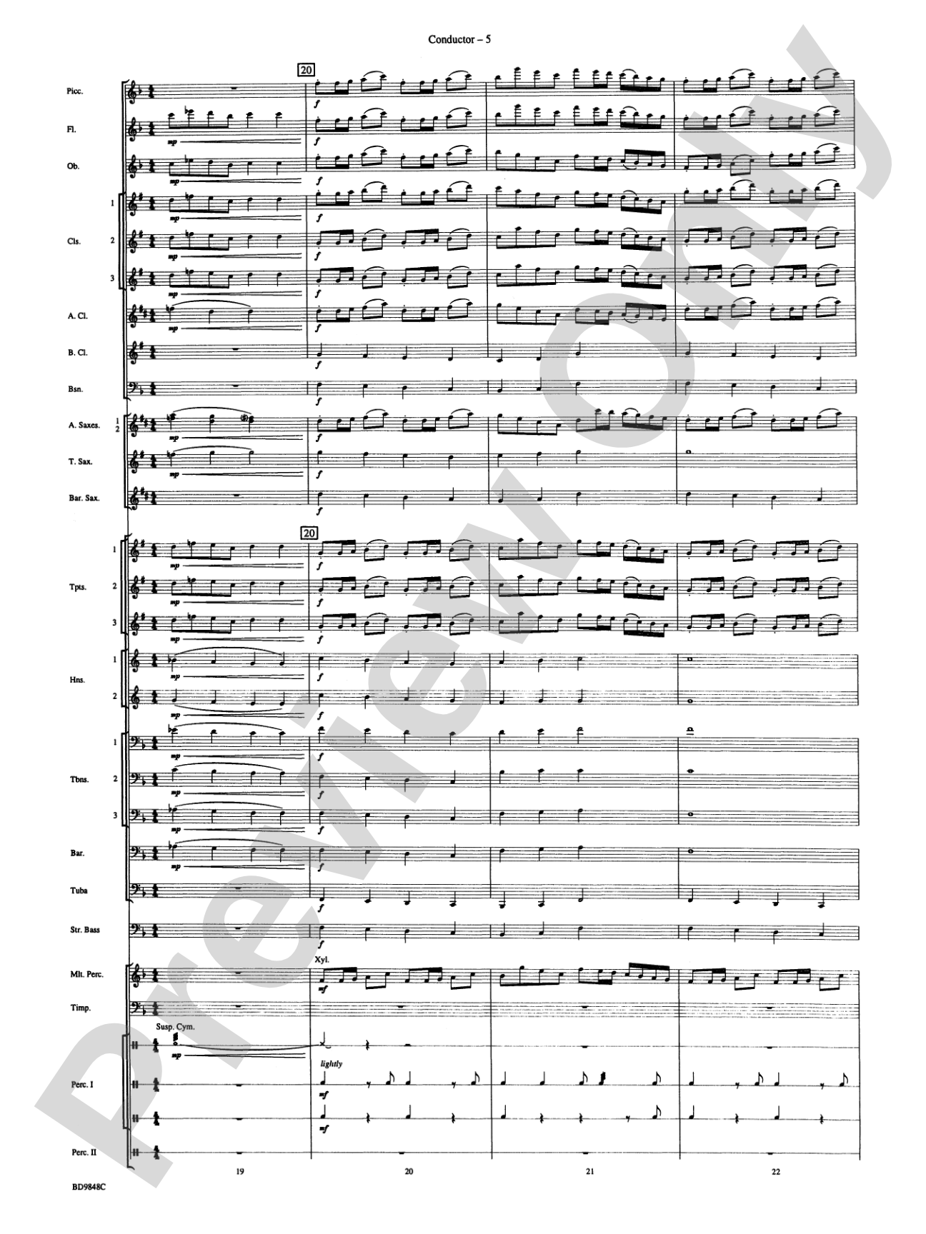 Shivaree: Concert Band Conductor Score & Parts