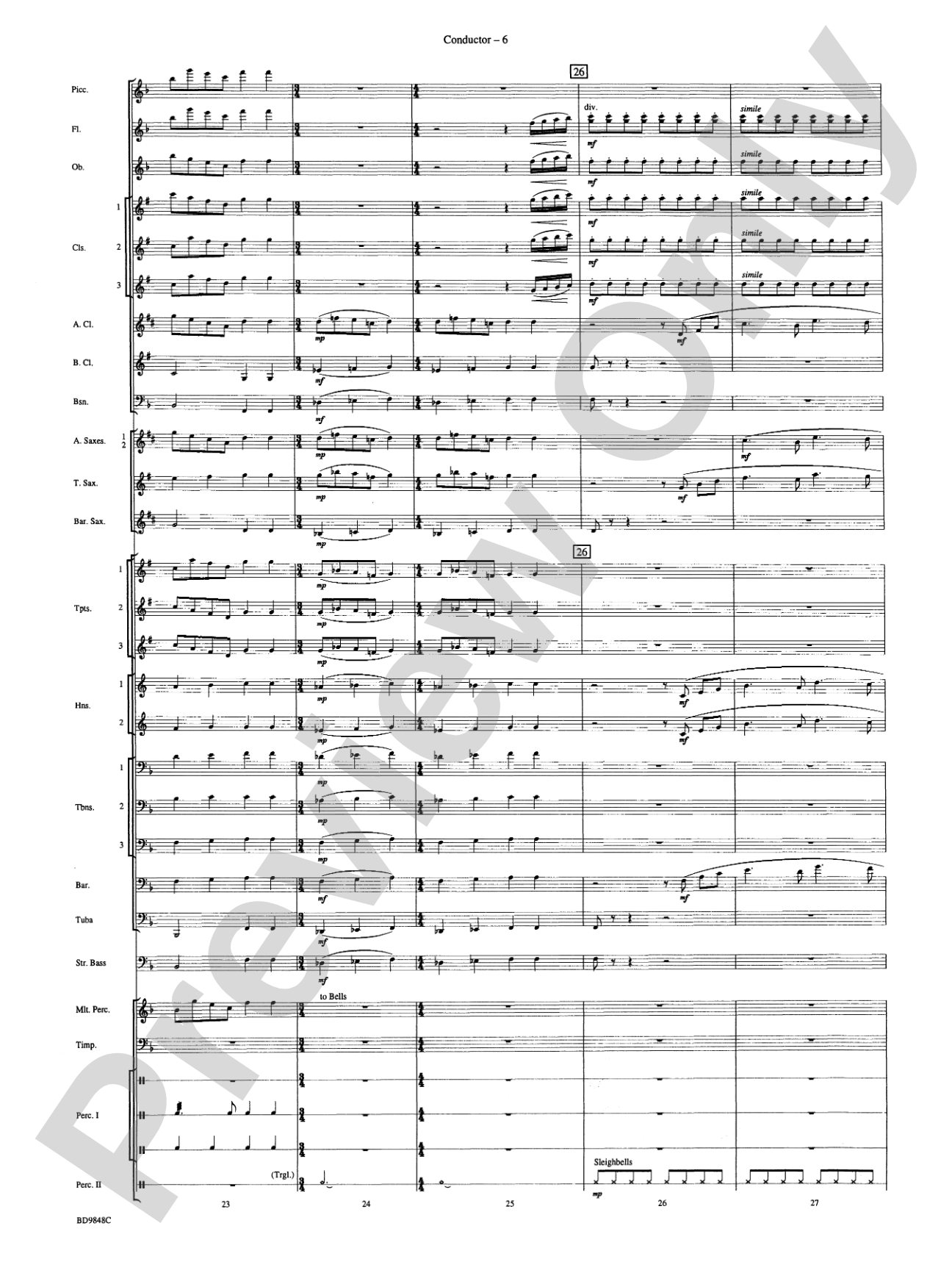 Shivaree: Concert Band Conductor Score & Parts