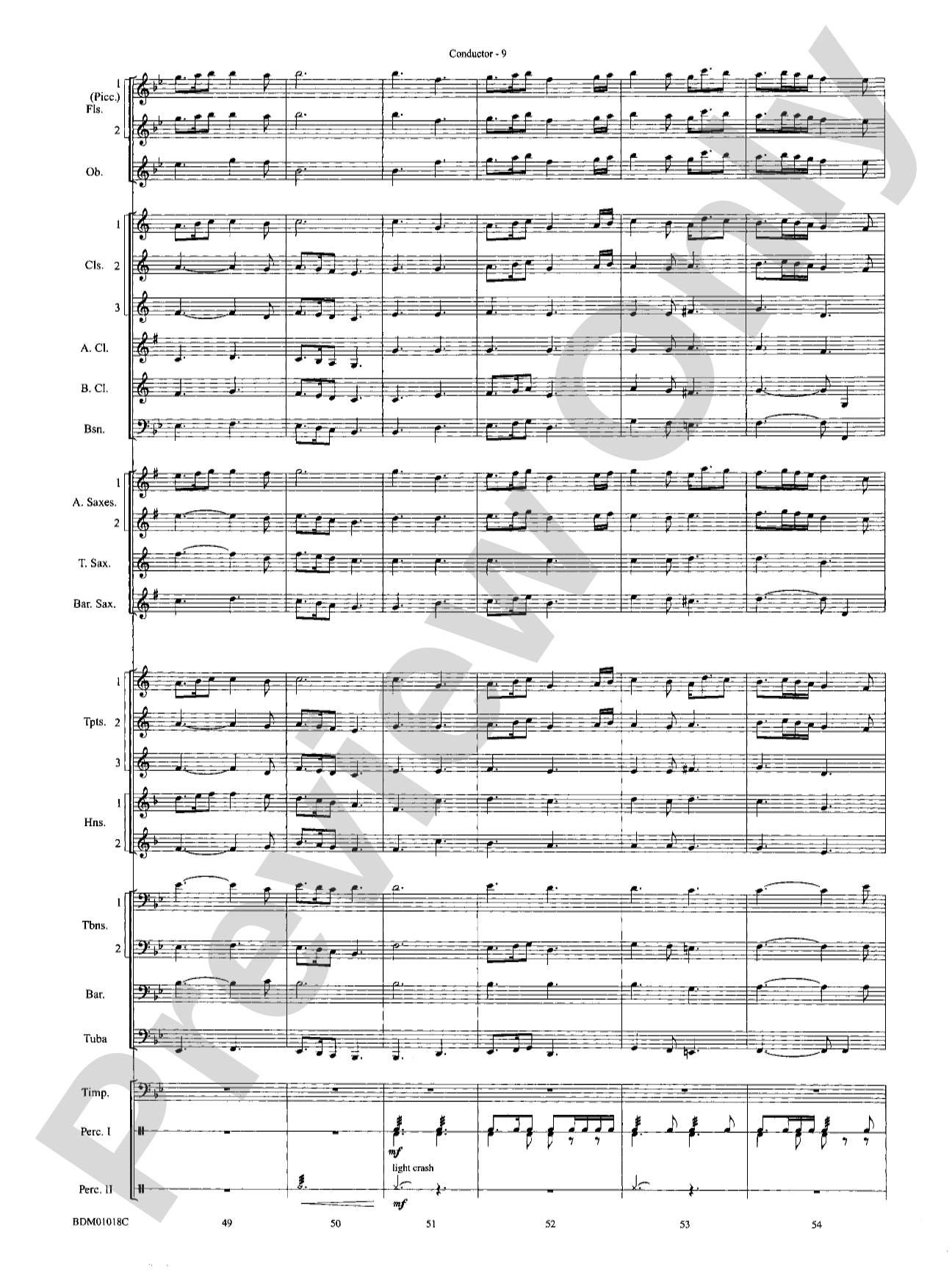 Gigue Française: Concert Band Conductor Score & Parts