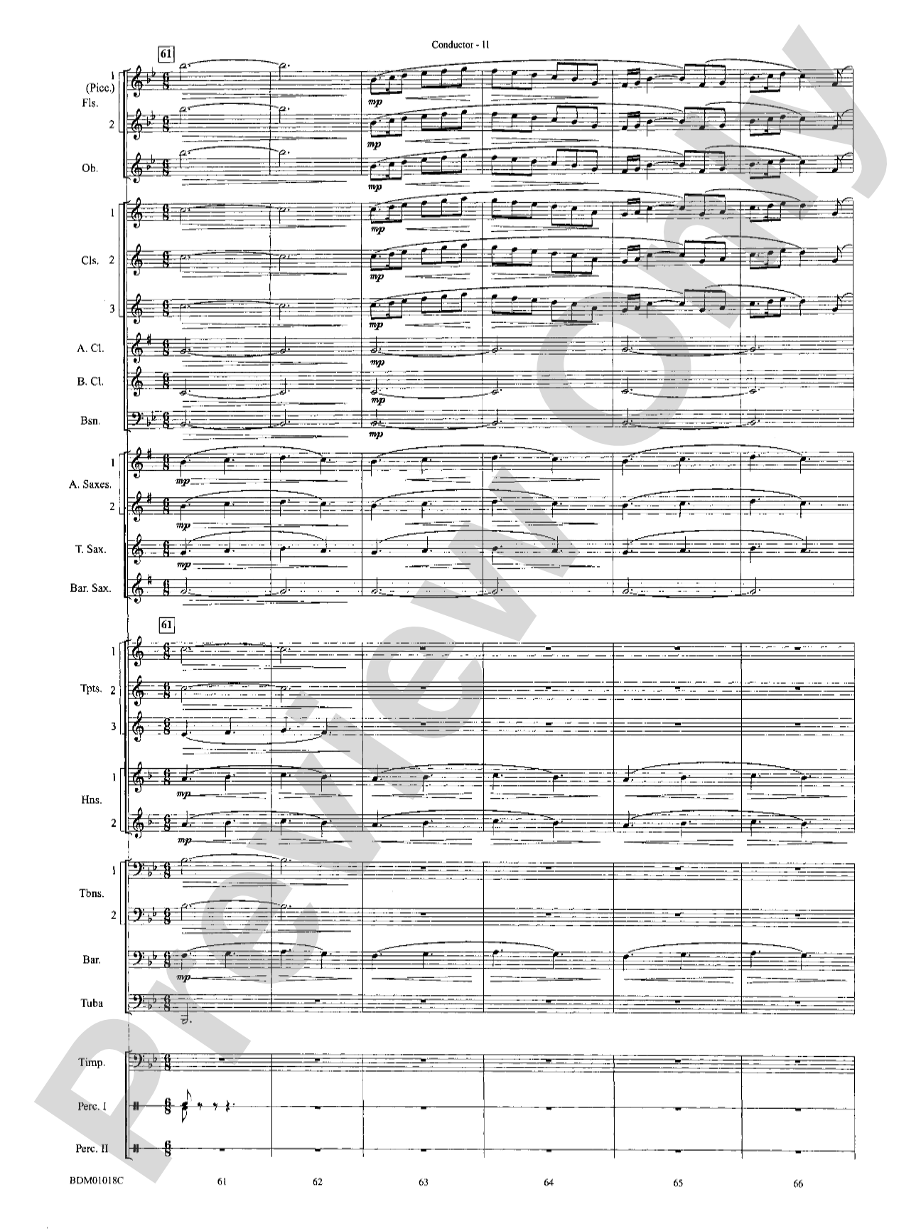 Gigue Française: Concert Band Conductor Score & Parts