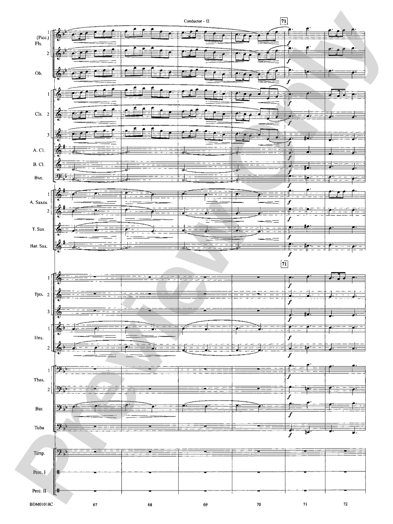 Gigue Française: Concert Band Conductor Score & Parts