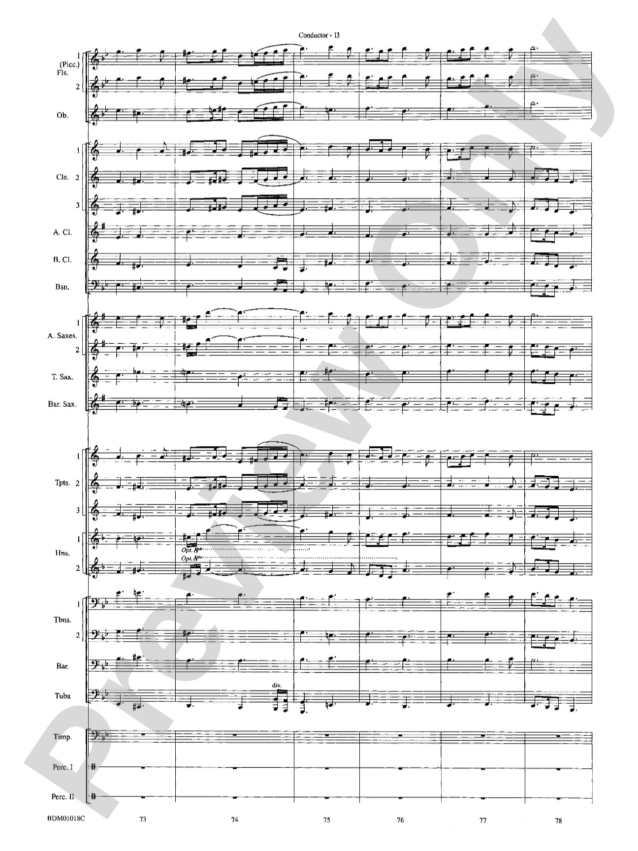Gigue Française: Concert Band Conductor Score & Parts