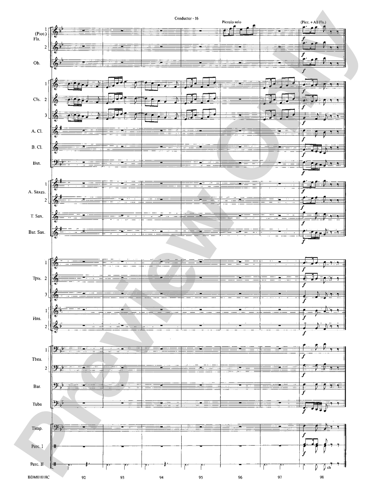 Gigue Française: Concert Band Conductor Score & Parts
