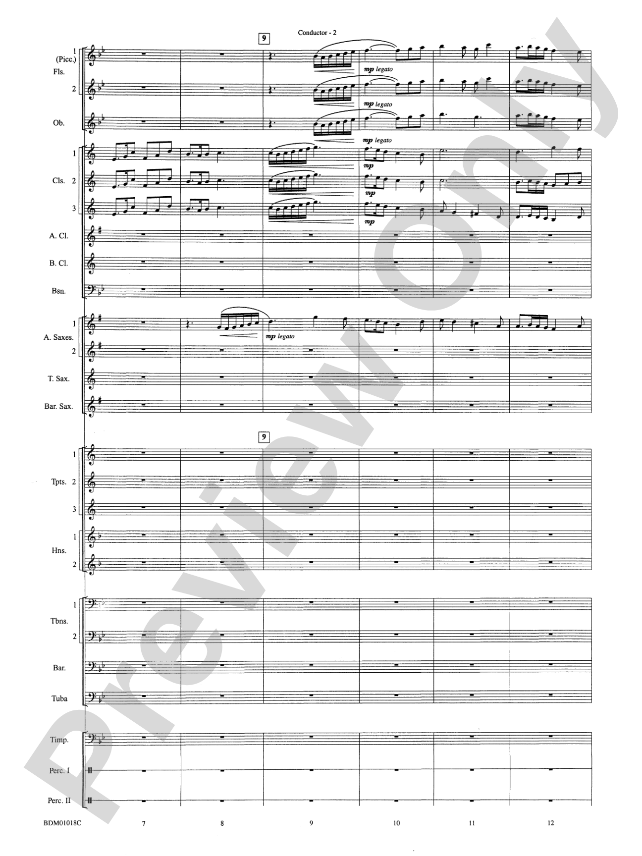 Gigue Française: Concert Band Conductor Score & Parts
