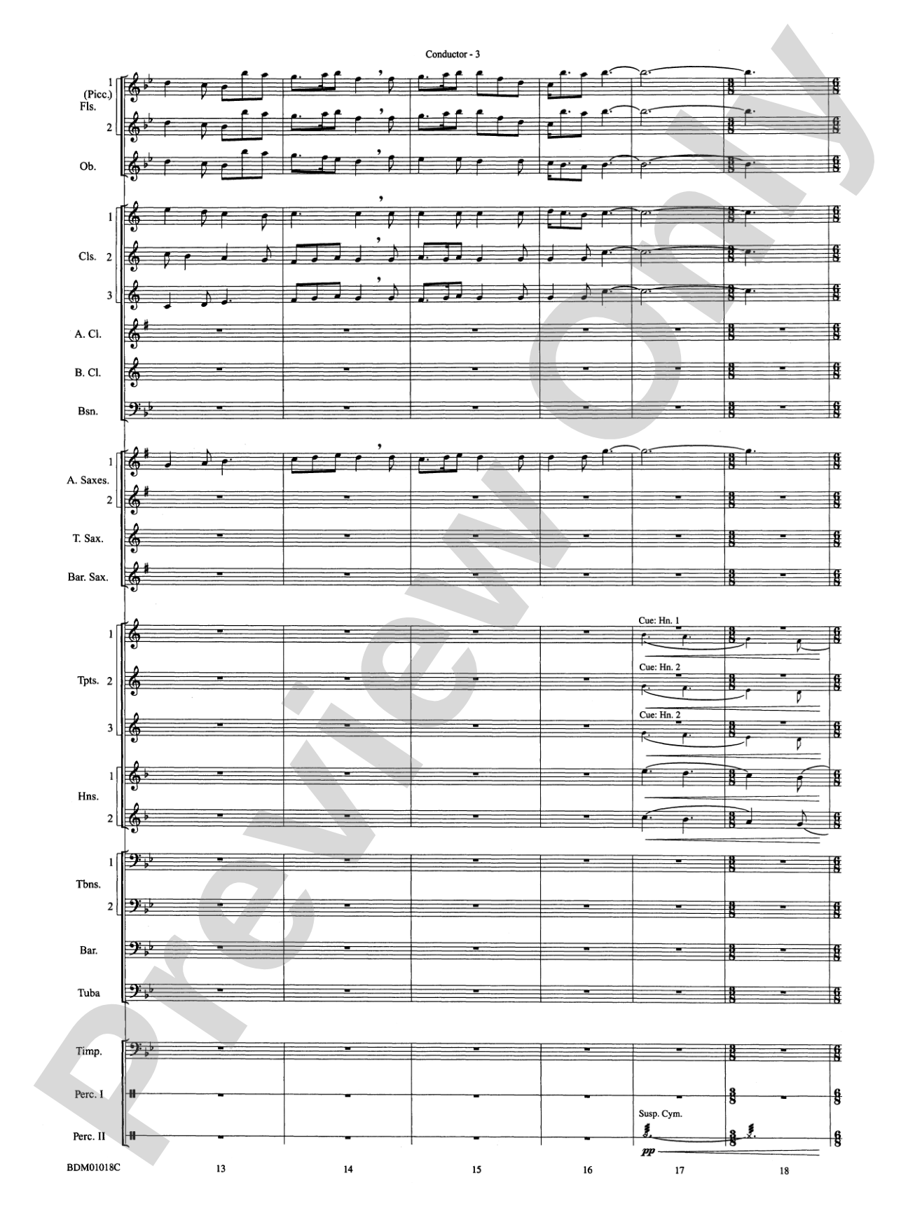 Gigue Française: Concert Band Conductor Score & Parts