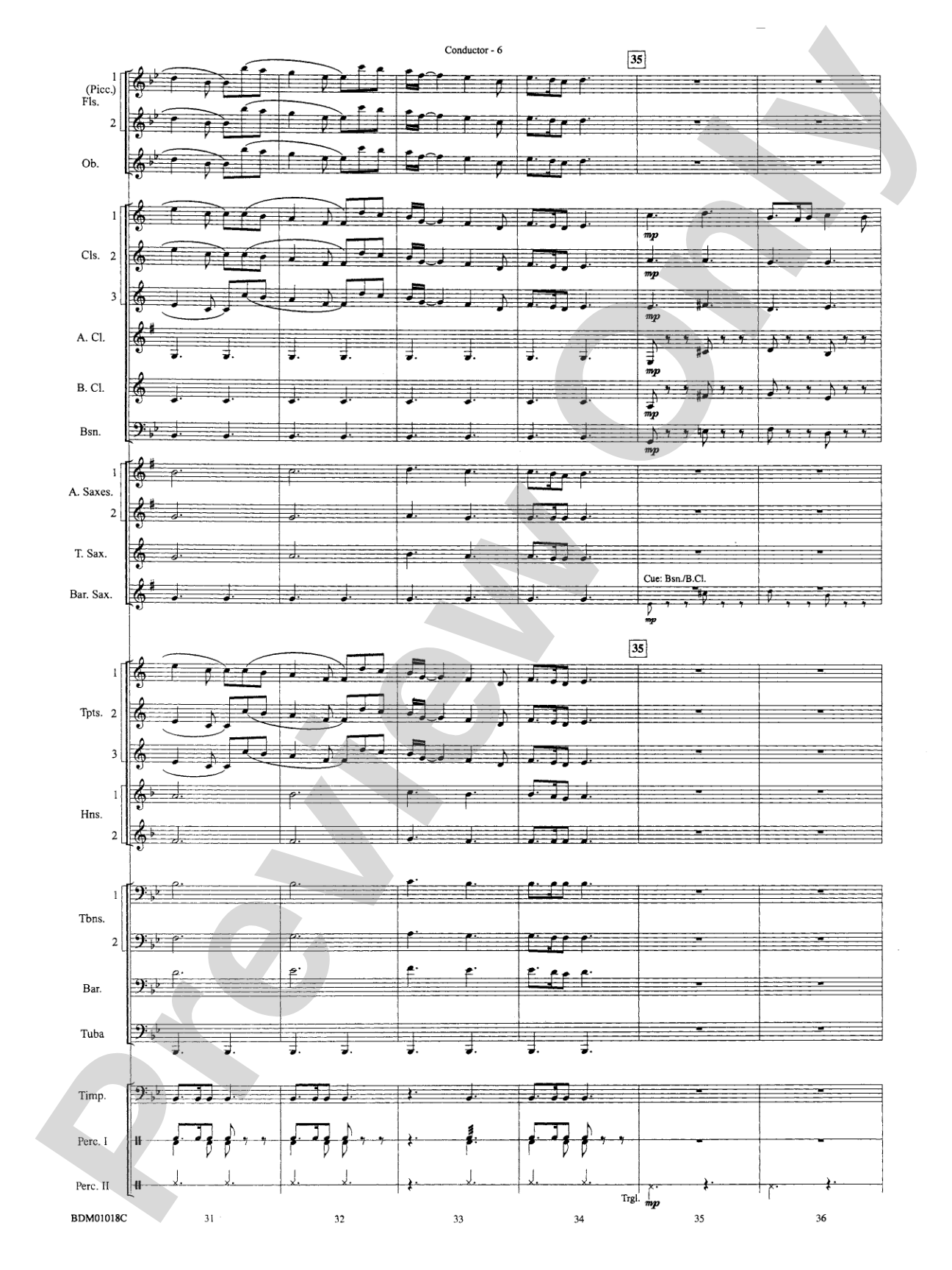 Gigue Française: Concert Band Conductor Score & Parts